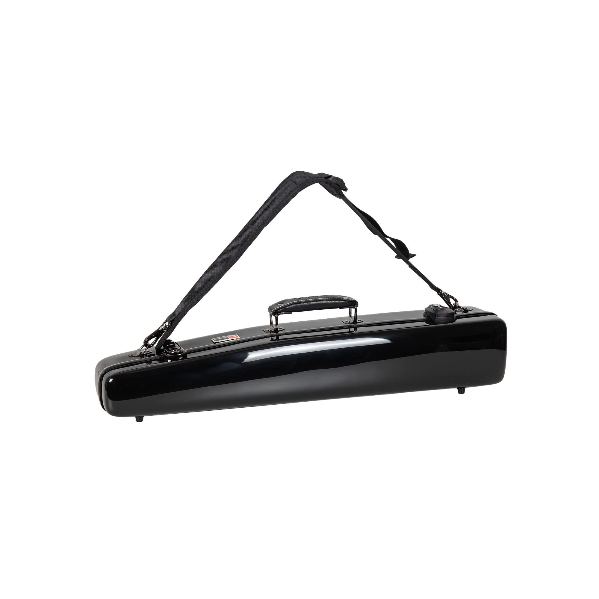 Professional Soprano Saxophone Case with TSA Lock - Jet Black Glossy Finish, Detachable Backpack Straps & Accessory Pocket | Durable Protection for Traveling Musicians | Perfect for Music Schools, Performances & Studio Sessions