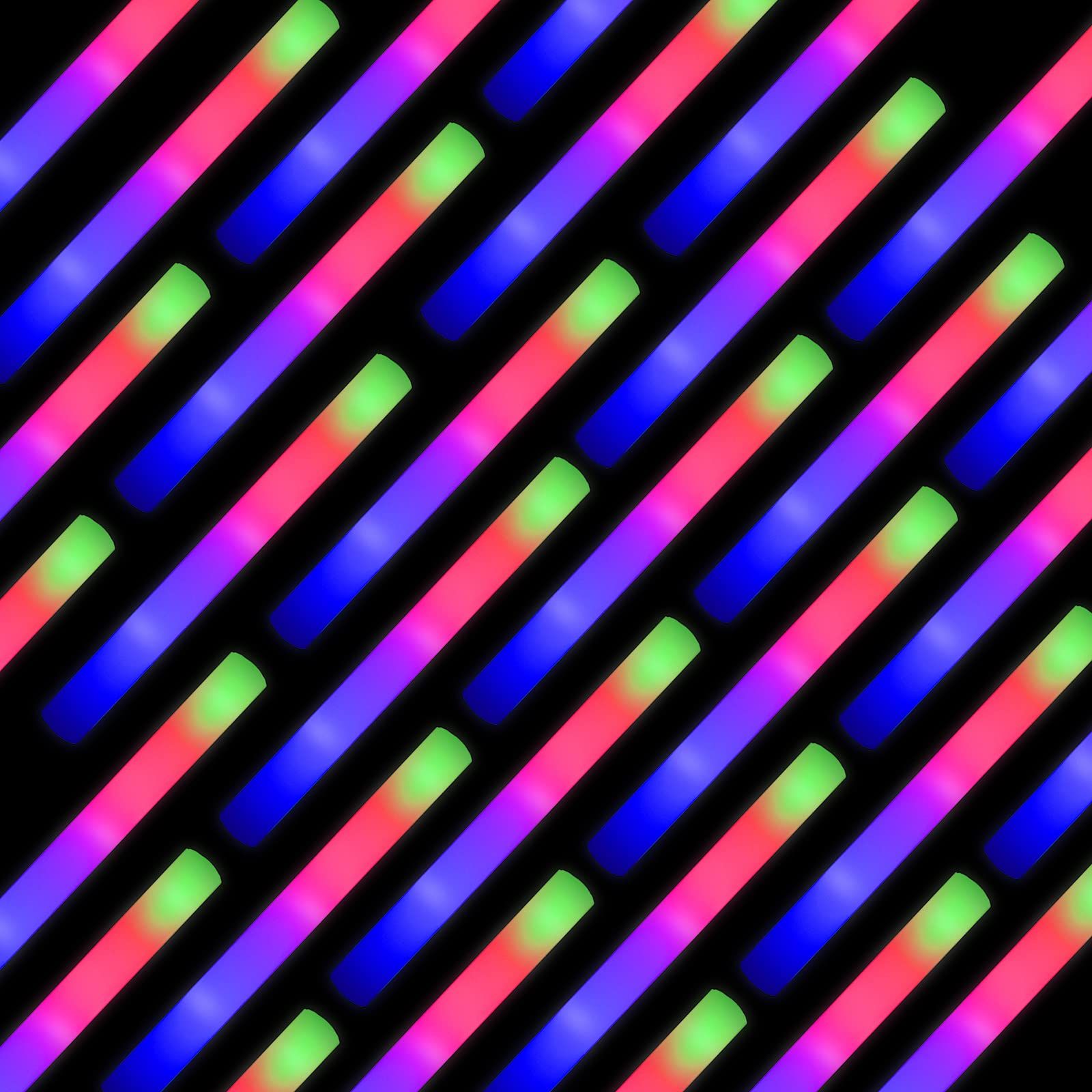 200 Pack Glow in The Dark Foam Sticks - 3 Flashing Modes for Wedding, Party, Concert, Birthday & Christmas Decorations | Bulk Glow Sticks for Nighttime Events, Raves, Festivals and Outdoor Celebrations