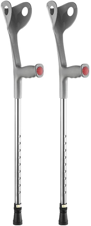 Adjustable Forearm Crutches - Lightweight Aluminum Alloy Arm Support with Comfortable Grip for Adults & Seniors - Ideal for Mobility Assistance, Injury Recovery, and Daily Walking Support