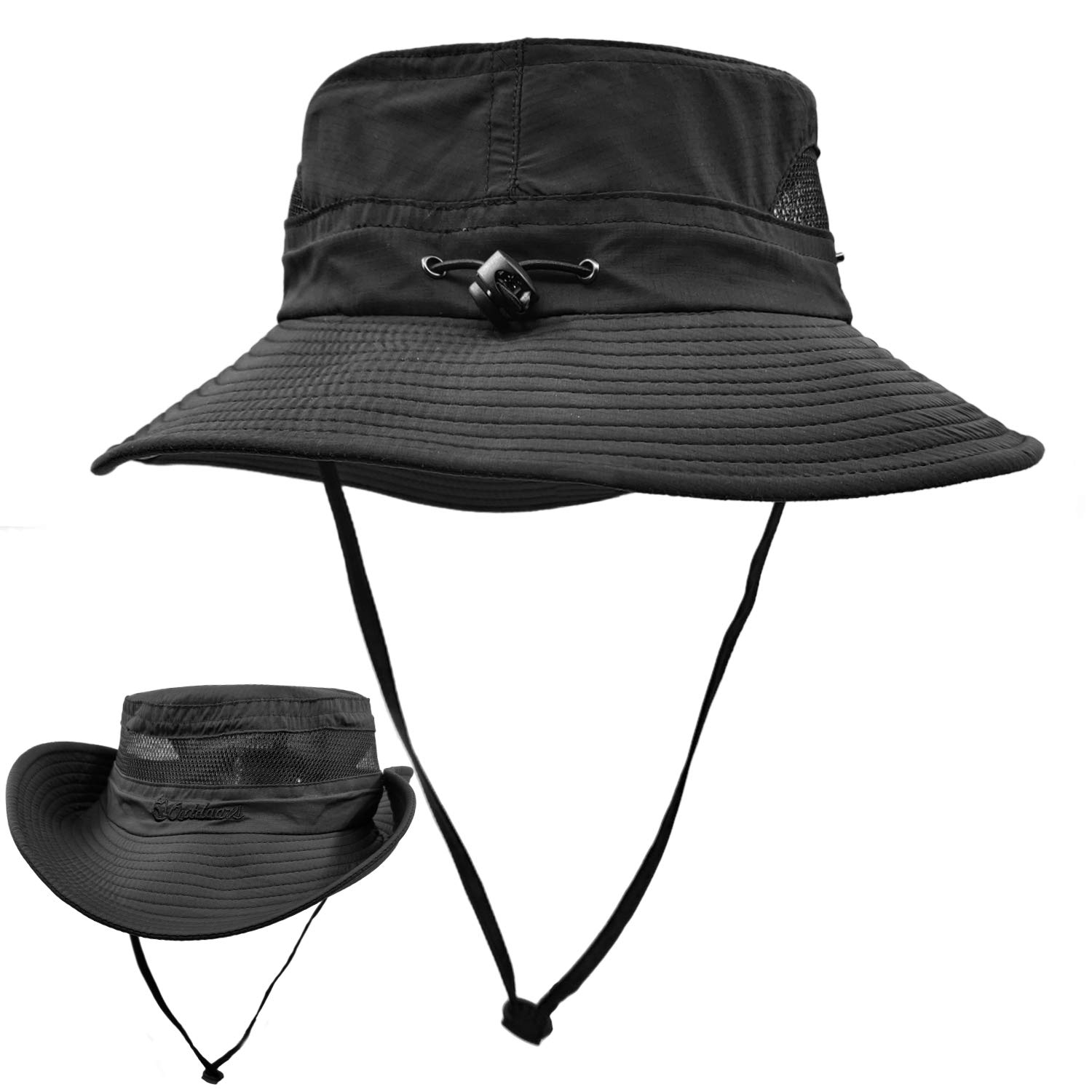 HOPSOKEN UPF 50+ Sun Hat for Women & Men - Wide Brim UV Protection Foldable Boonie Bucket Hat - Breathable Mesh Beach Fishing Hat for Outdoor Activities, Travel, Hiking & Gardening