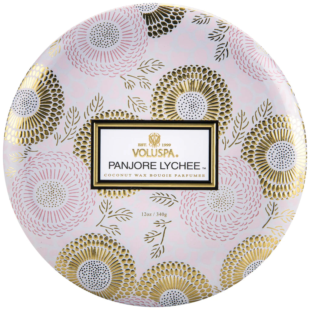 3 Wick Scented Candle - Panjore Lychee Fragrance | Long Lasting Aromatherapy Candles for Home, Yoga & Relaxation | Perfect for Gifts, Bedroom & Bathroom Decor