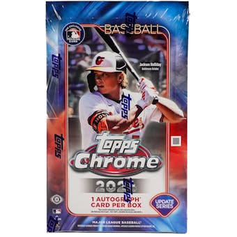2024 Topps Chrome Update Series Baseball Hobby Box - Premium Baseball Cards Collection for Collectors & Investors - Perfect for Trading, Gifting & Display