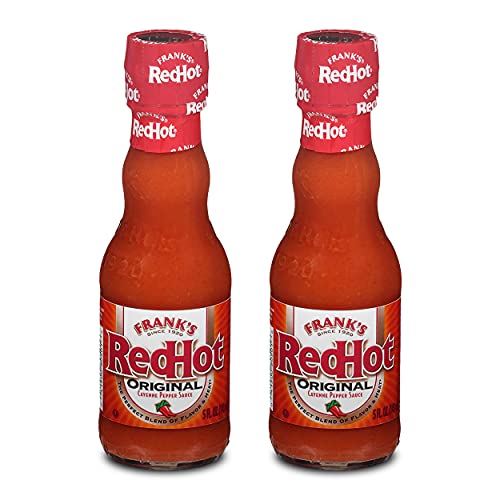 Frank's RedHot Original Cayenne Pepper Hot Sauce - 5 fl oz Bottle (Pack of 2) | Perfect for Wings, Burgers, Pizza & Cooking | Spicy Flavor Enhancer for American & Mexican Cuisine