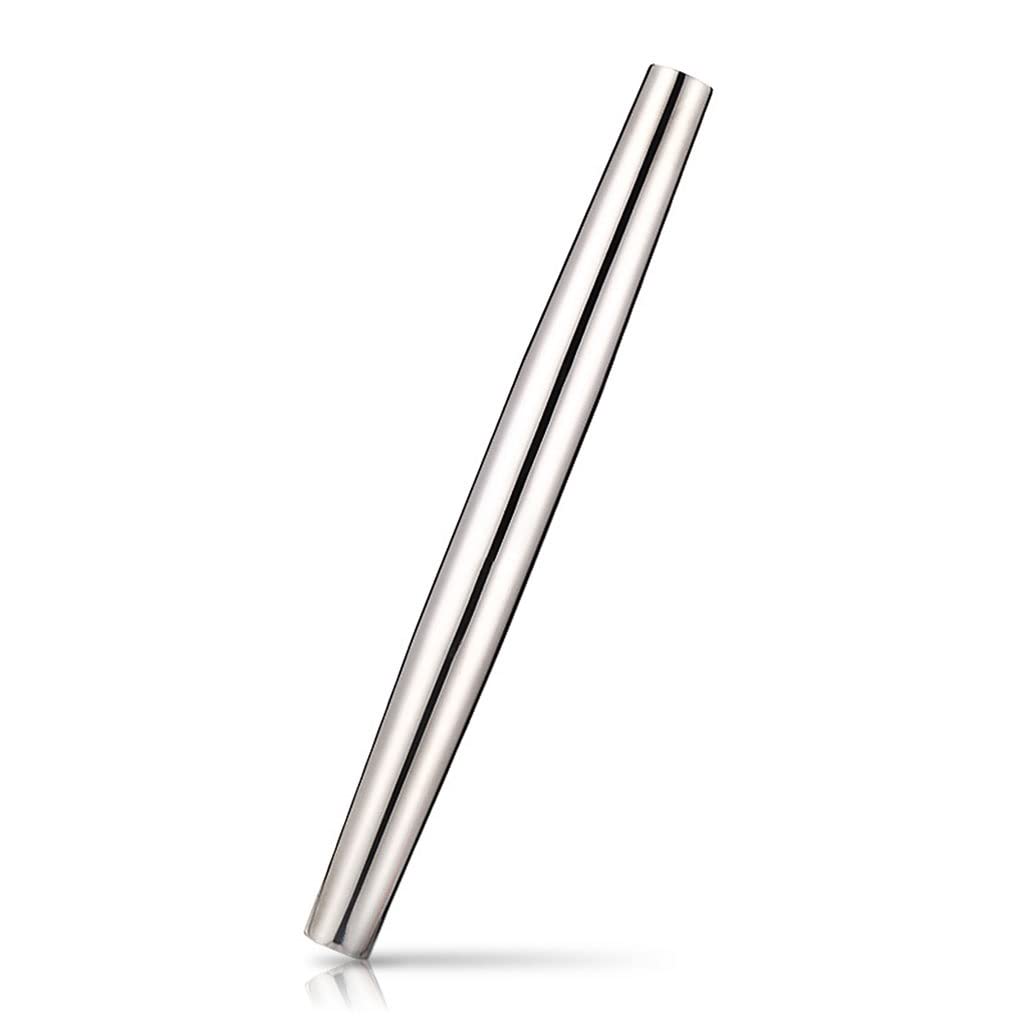 Premium 304 Stainless Steel Rolling Pin - Smooth Non-Stick Kitchen Dough Roller for Baking Cookies, Biscuits, Pizza & Pastry | Perfect for Homemade Dumplings, Pie Crusts & Bread Making