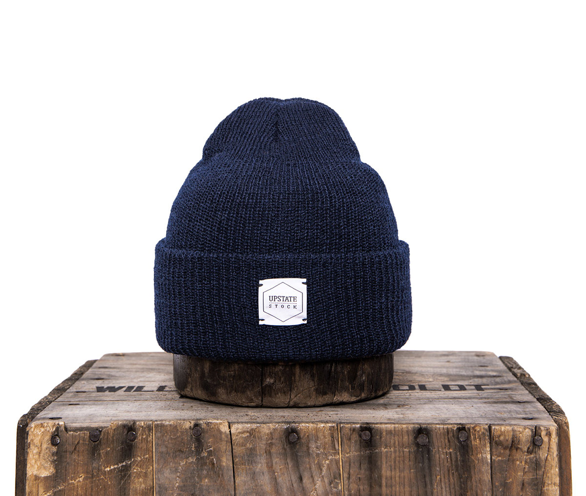 Upstate Stock 100% Wool Watch Cap for Men & Women - Navy Blue Winter Beanie for Cold Weather, Outdoor Activities & Casual Style