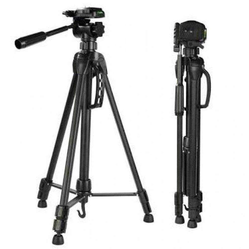 Inca I3530D 3-Way Adjustable Camera Tripod Stand - Heavy Duty Black Aluminum Tripod for DSLR, Camcorder & Smartphone - Perfect for Photography, Videography & Live Streaming