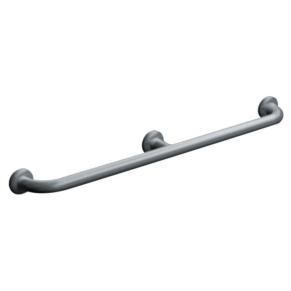 **ASI 3802 48-Inch Grab Bar with Intermediate Support - Straight Snap Flange - Satin Finish - Bathroom Safety Handle for Elderly & Disabled - ADA Compliant**