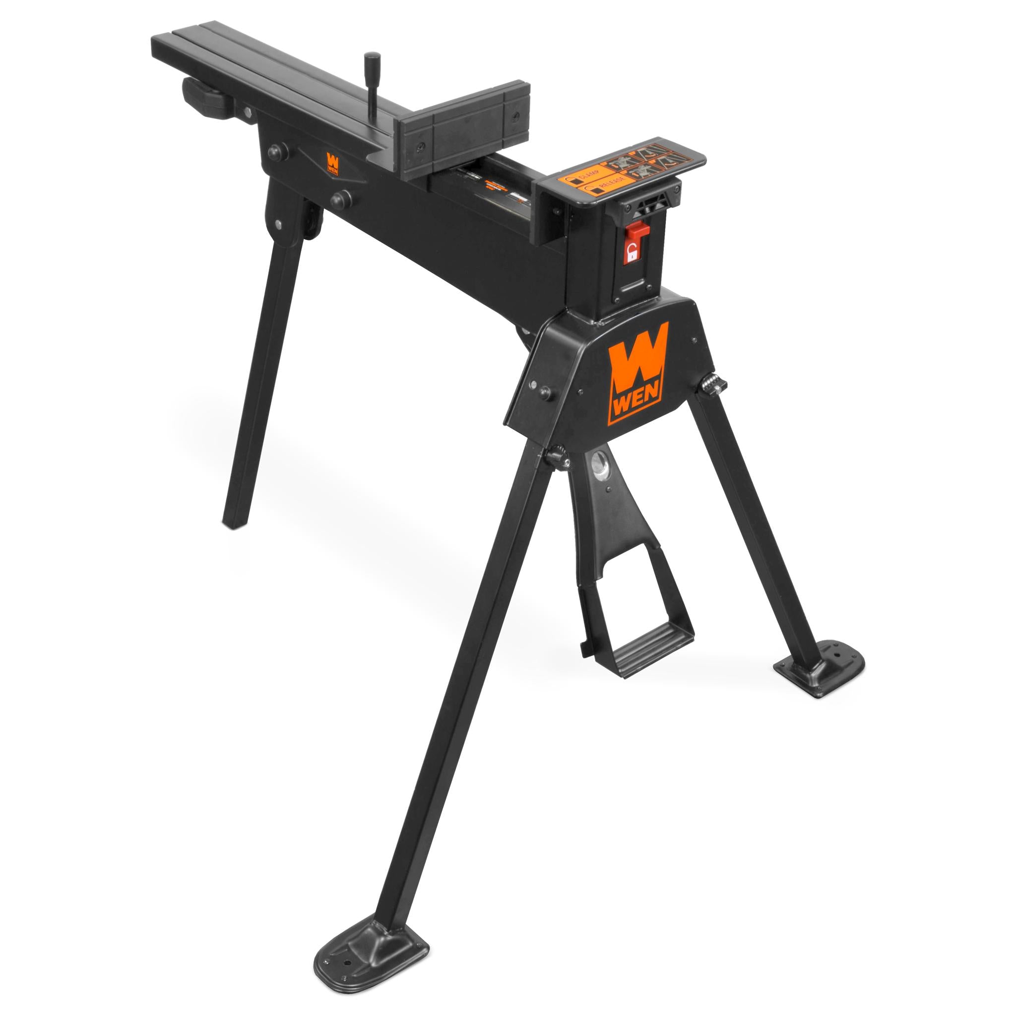 WEN WA601 Heavy Duty Portable Saw Horse - 600 LB Capacity Workbench for Woodworking, DIY Projects & Jobsite Support - Perfect for Contractors, Carpenters & Home Improvement