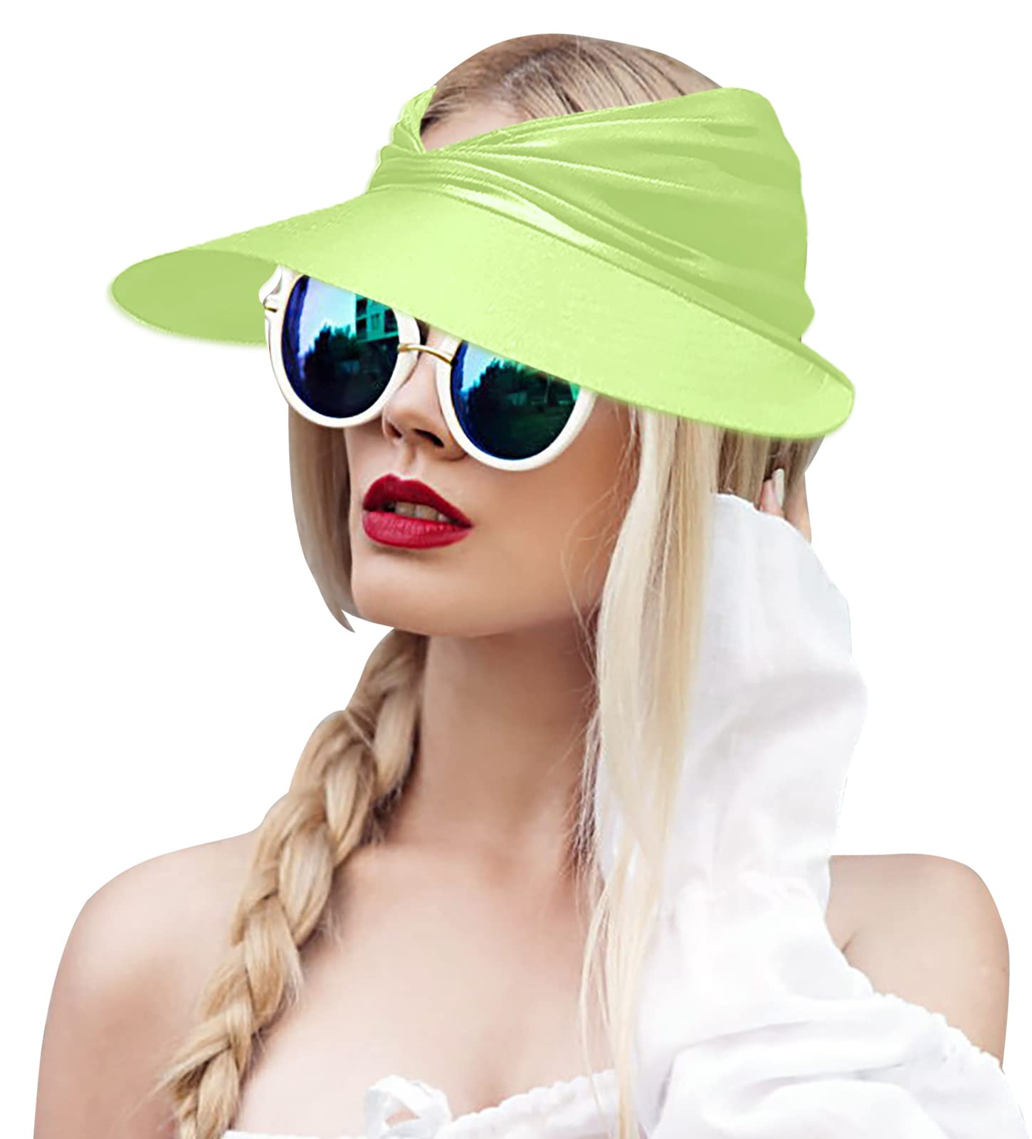 SEAUR Women's Wide Brim Sun Hat with Ponytail Hole - UPF 50+ UV Protection Beach Hat for Outdoor Sports, Gardening & Summer Activities