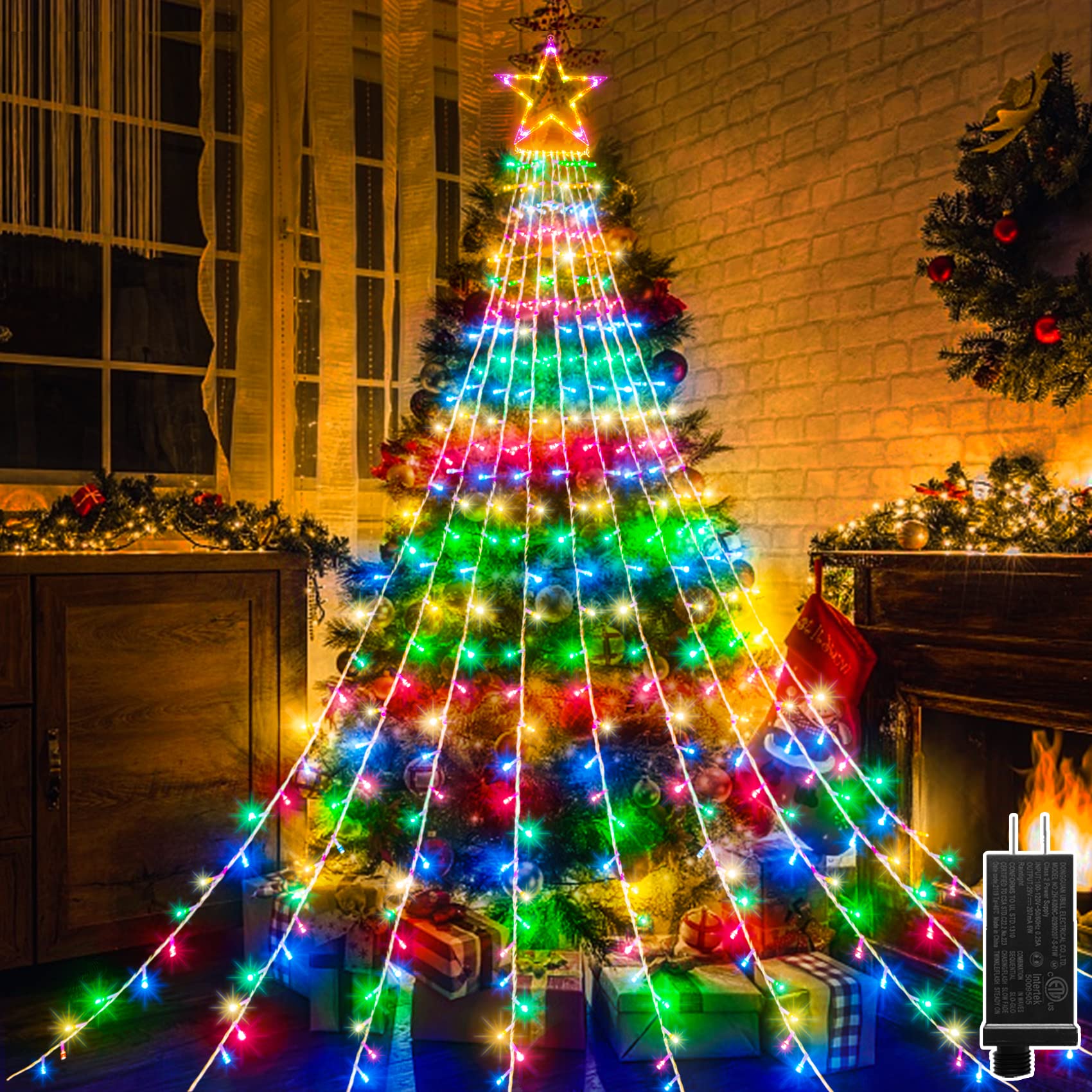 344 LED Star Christmas Lights - Outdoor Waterproof Holiday Decorations with 8 Lighting Modes for Xmas Tree, Home, Wedding, Garden & Wall | Perfect for Christmas, Thanksgiving & Party Decor