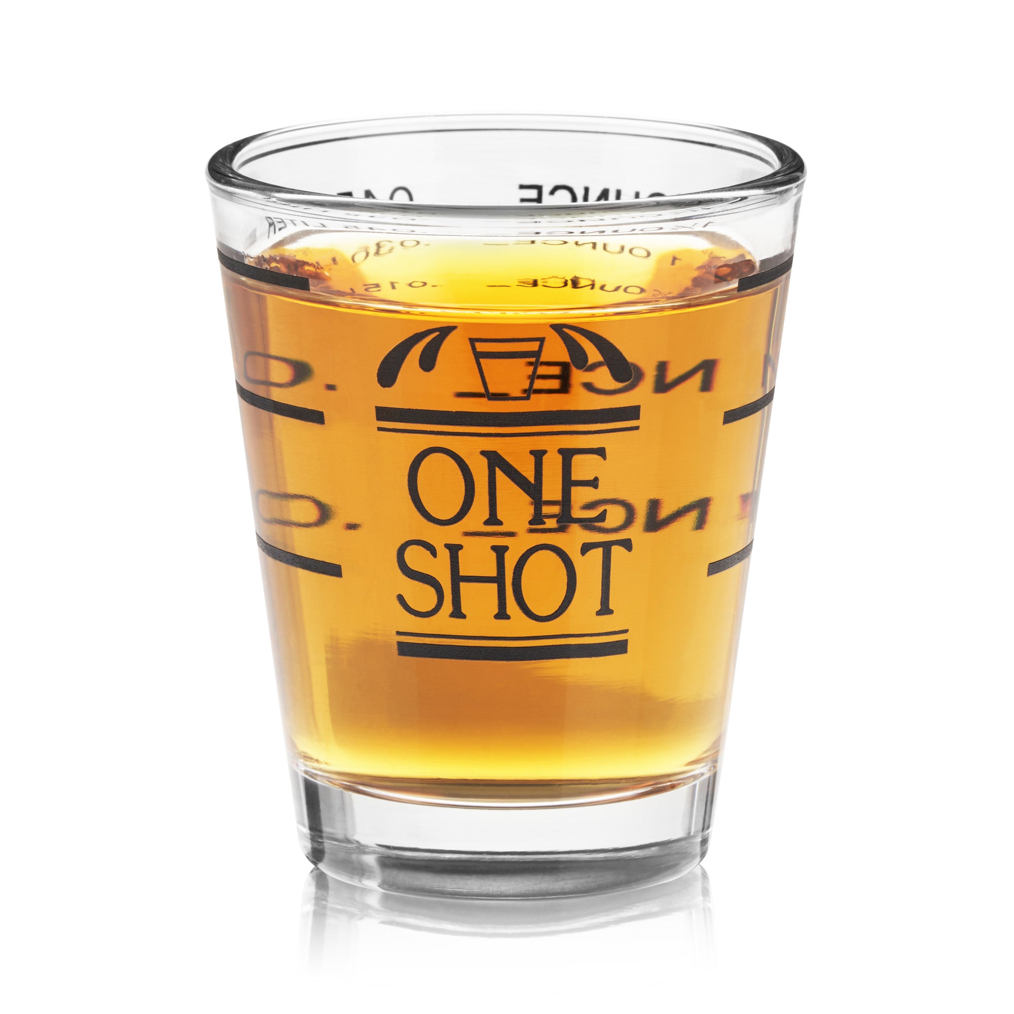 Bullseye Precision Measured Shot Glass - 1.5 oz Barware for Cocktails, Whiskey & Liquor - Perfect for Parties, Bartending & Home Mixology