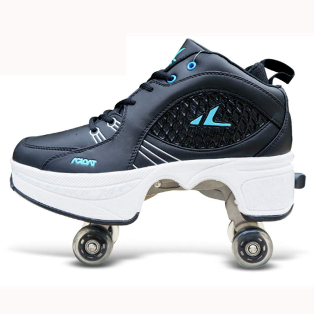 Women's Retractable Roller Skates - Adjustable Outdoor Roller Shoes for Girls & Adults - Convertible Sneakers for Skating & Walking - Perfect for Park, Rink & Street Use