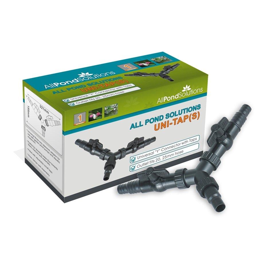 3-Way Y Pond Hose Connector with Adaptor Taps (20mm/25mm) - Perfect for Garden Watering, Aquarium Maintenance & Outdoor Irrigation Systems