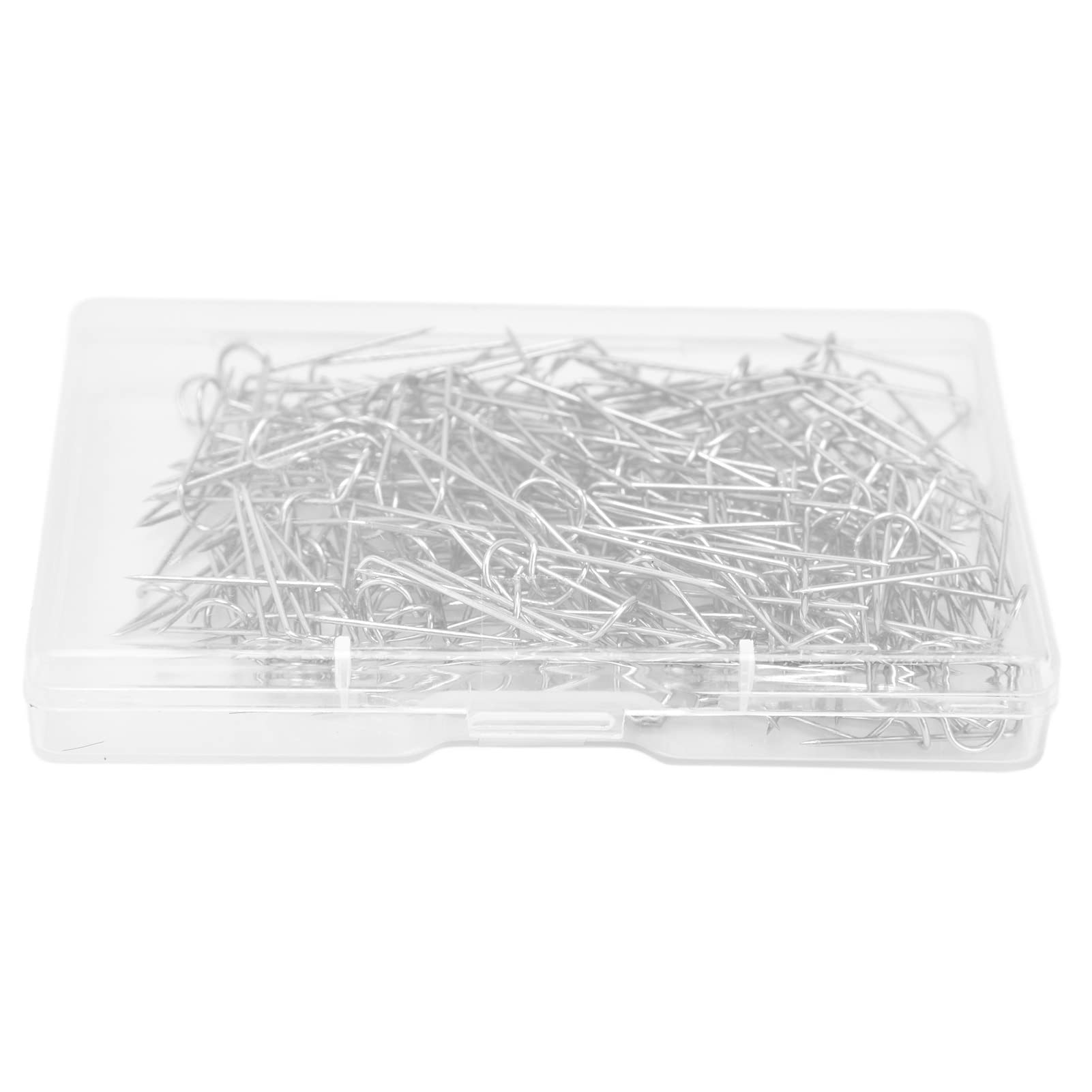 Stainless Steel U-Shaped Fork Pins - 23mm Double Blocking Pins for Bows, Ribbons & Clothes (200pcs/Box) | Durable, Easy to Use for Crafting, Sewing & Gift Wrapping