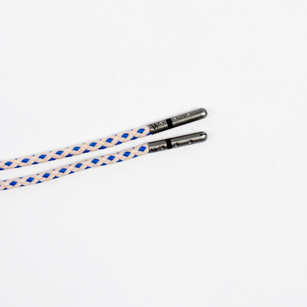 Braided Dress Laces - Sand & Blue Color Shoe Laces for Women & Men | Perfect for Sneakers, Boots, and Casual Shoes | Durable & Stylish Shoelaces for Everyday Wear