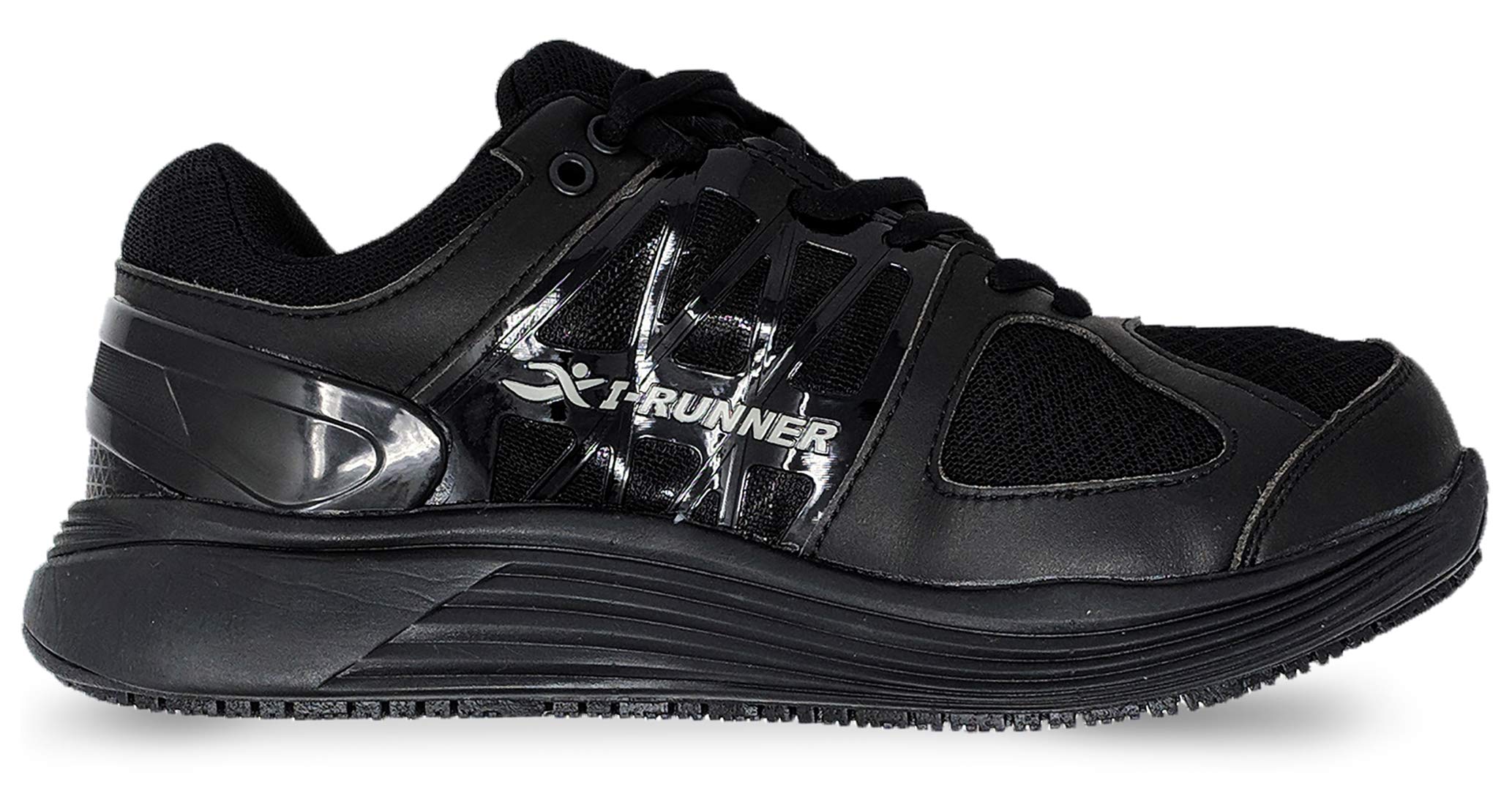 I-RUNNER Men's Pro Series Leather & Mesh Walking Shoes - Lightweight Comfort for Walking, Running & Casual Wear