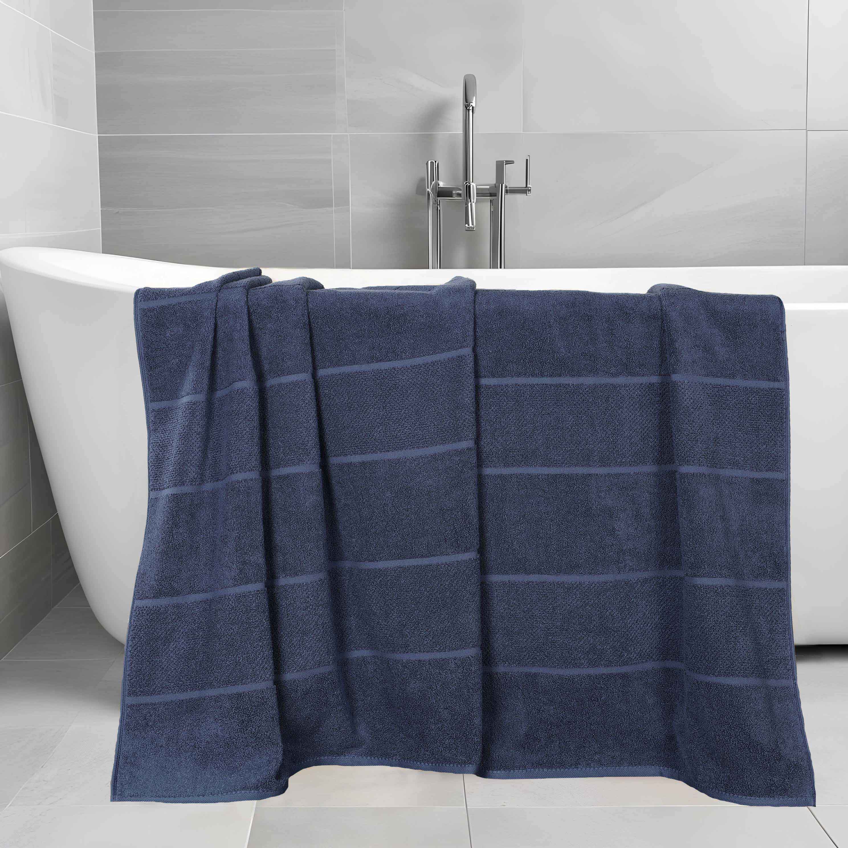 Premium Mile Smart Twist Cotton Bath Towels Set of 2 - Ultra Soft, Absorbent & Quick-Drying Luxury Bath Sheets with Broad Border - Perfect for Spa, Hotel & Home Bathroom Use