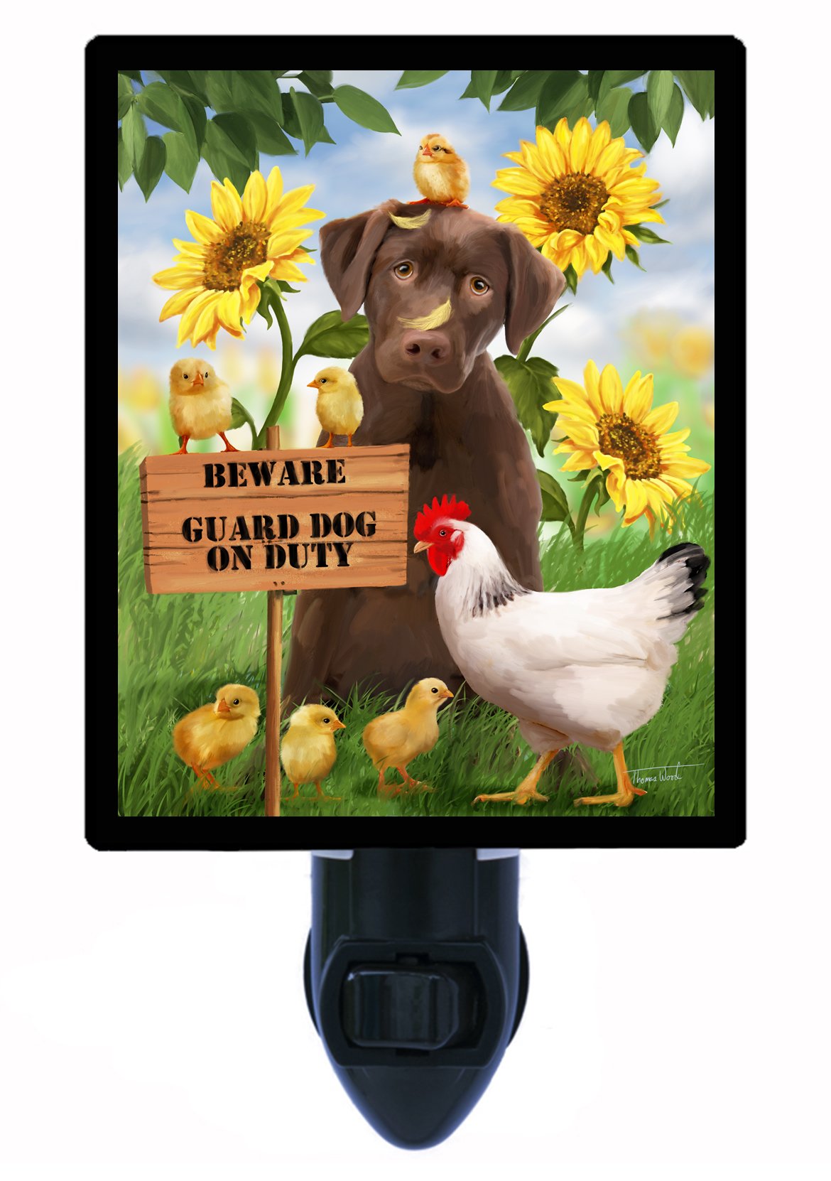 Dog Night Light - LED Pet Safety Lamp for Guard Dogs & Puppies - Perfect for Bedroom, Nursery, and Kennel Use