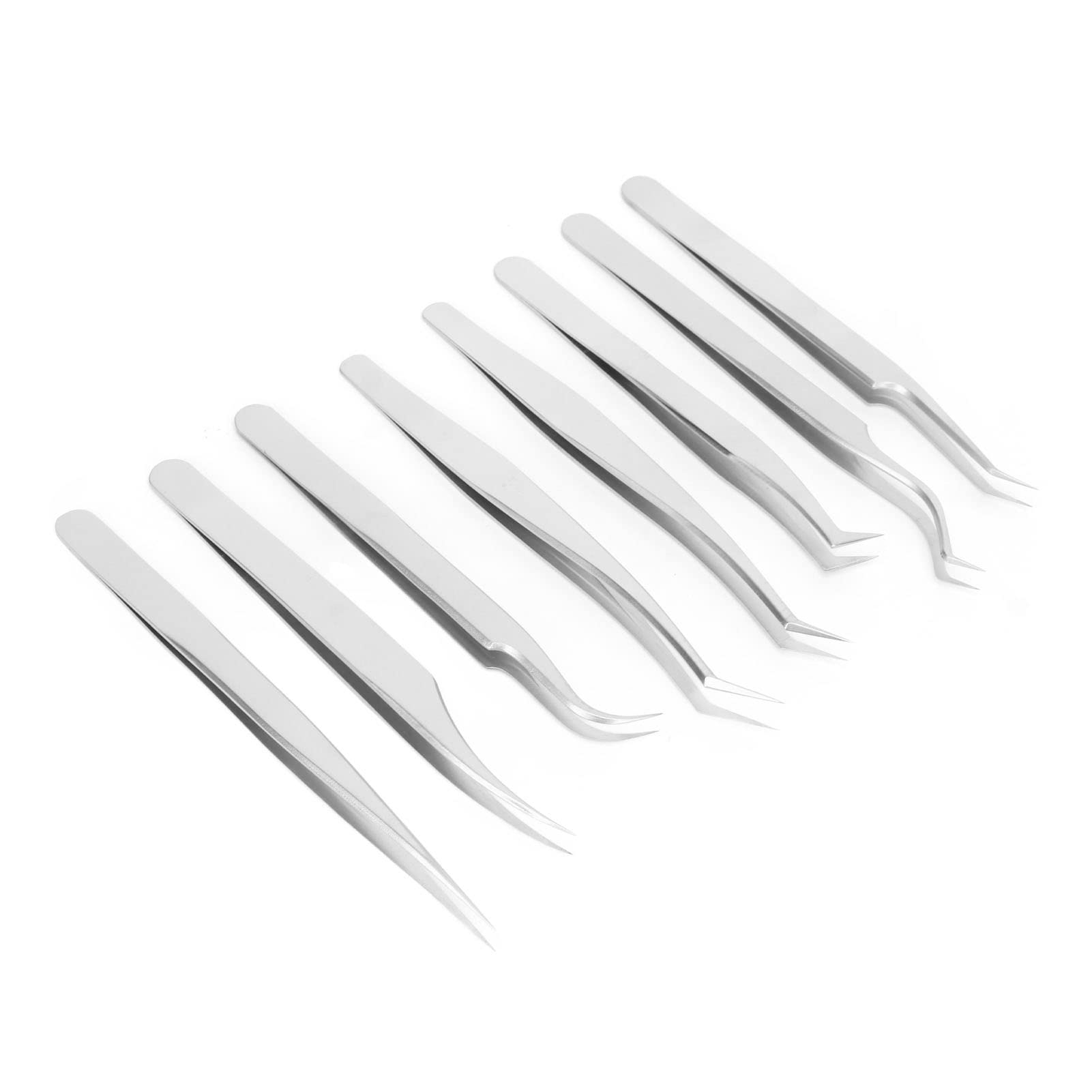 Professional Eyelash Tweezers - Stainless Steel Lash Tweezers with Ergonomic Design for Precise Application - Perfect for Home Use, Salon Professionals & DIY Beauty Kits