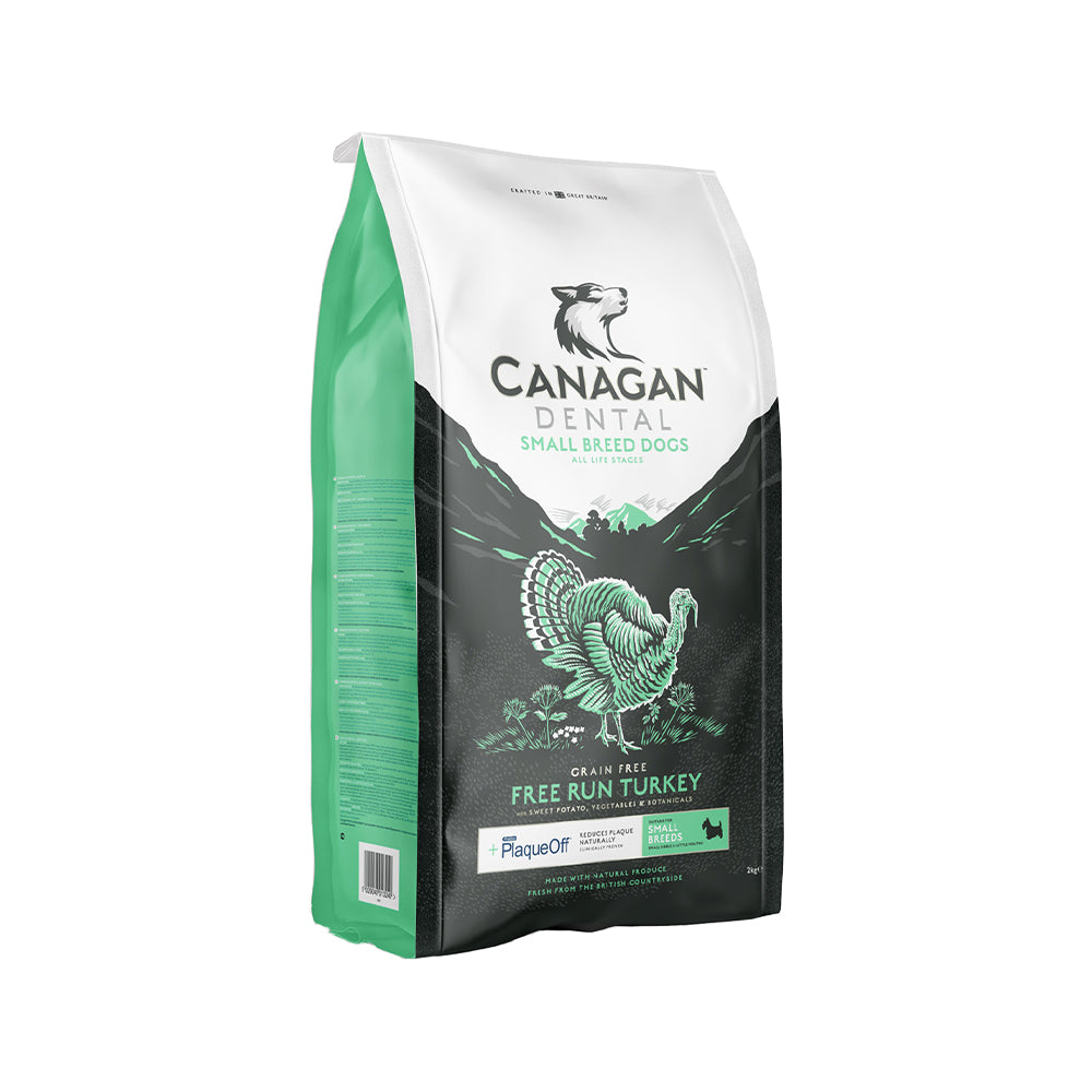 Grain-Free Free-Run Turkey Small Breed Dry Dog Food for Dental Health - Perfect for Puppies & Adult Dogs at Home or Travel