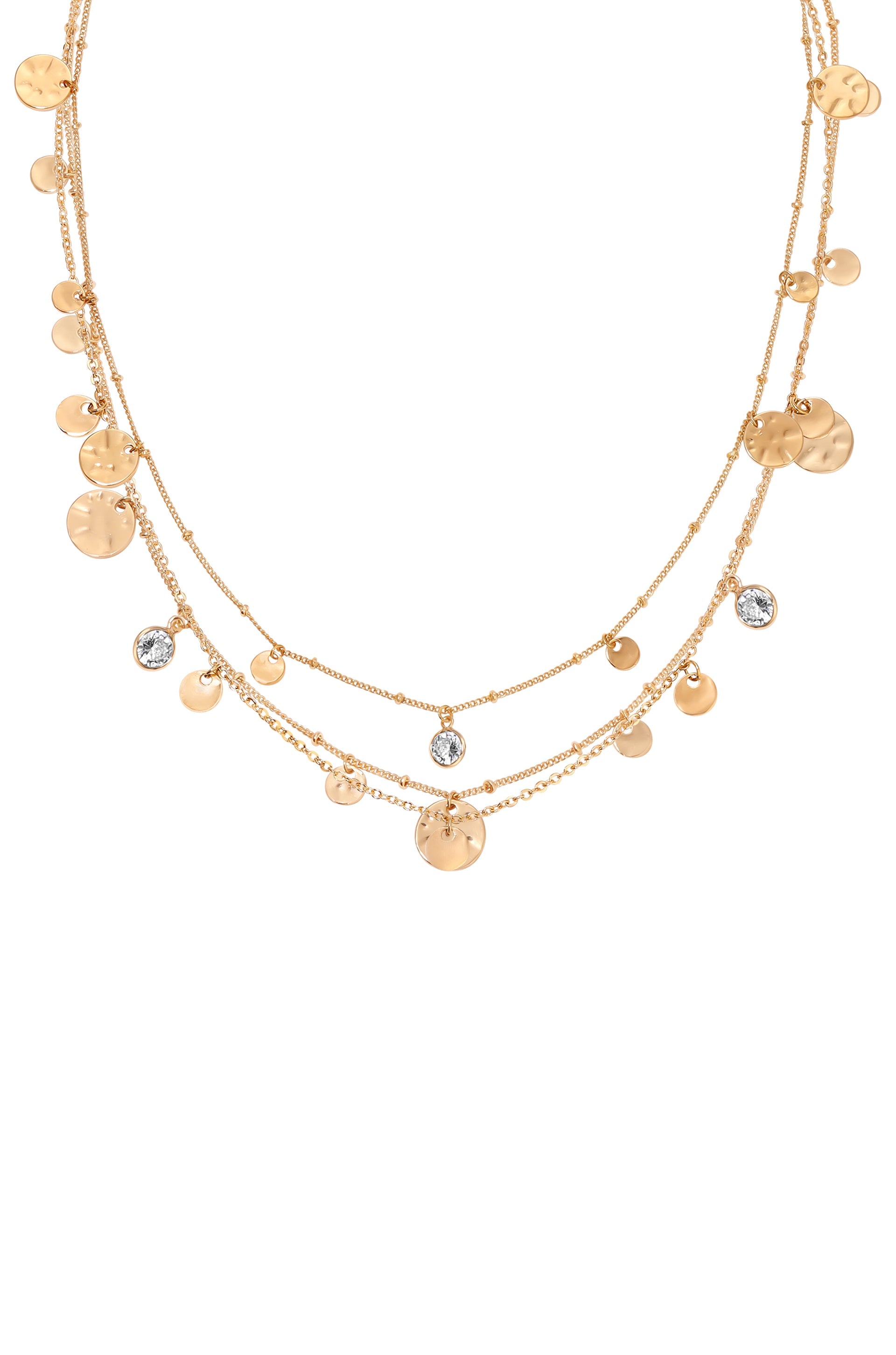 Layered Crystal Necklace Set for Women - Elegant Multi-Layer Pendant Necklace Jewelry Gift for Her | Perfect for Parties, Weddings & Everyday Wear