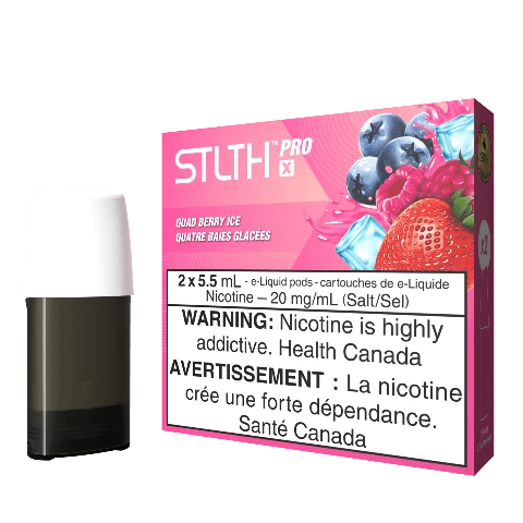 STLTH PRO X Pods - Quad Berry Ice Flavor 5.5mL Vape Refill | Compatible with STLTH Devices | Perfect for On-the-Go Vaping