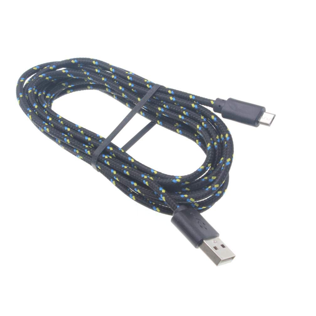 10ft Micro USB Charger Cable Fast Charging Sync Cord for Motorola Moto e6 - Durable Braided Power Wire for Home, Office & Travel Charging - Compatible with Moto e6 Phone Accessories
