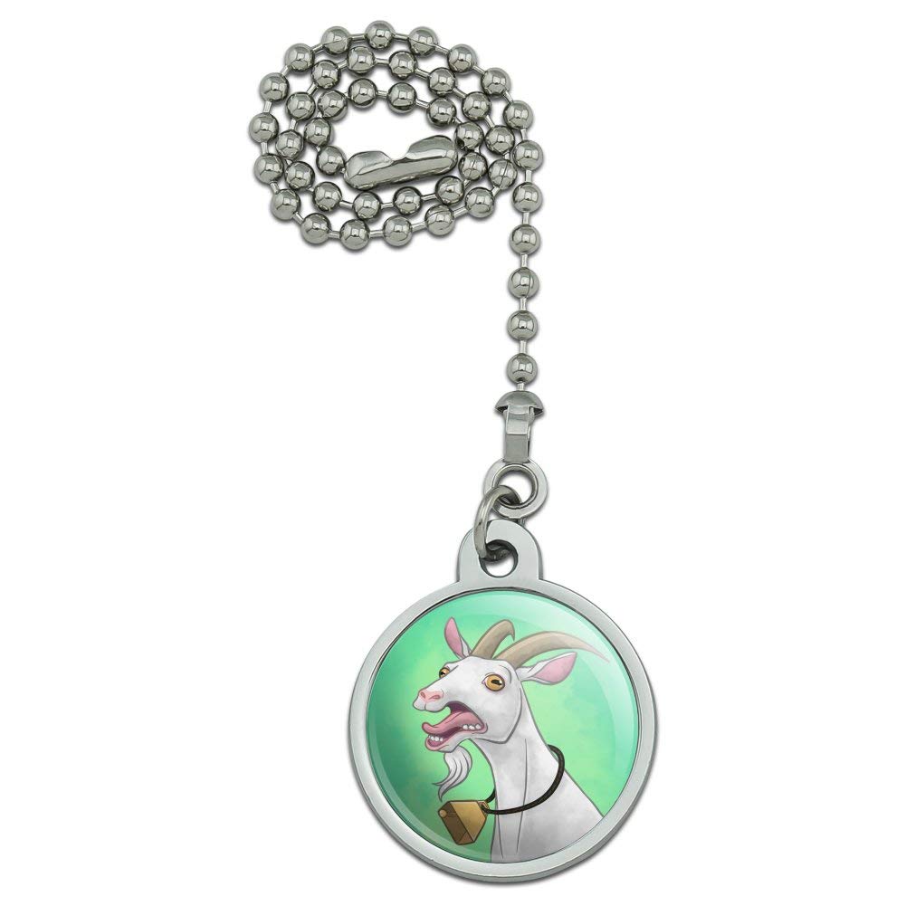 Screaming Goat Ceiling Fan Pull Chain with Light - Funny Novelty Fan Accessory for Home, Office, or Man Cave Decor