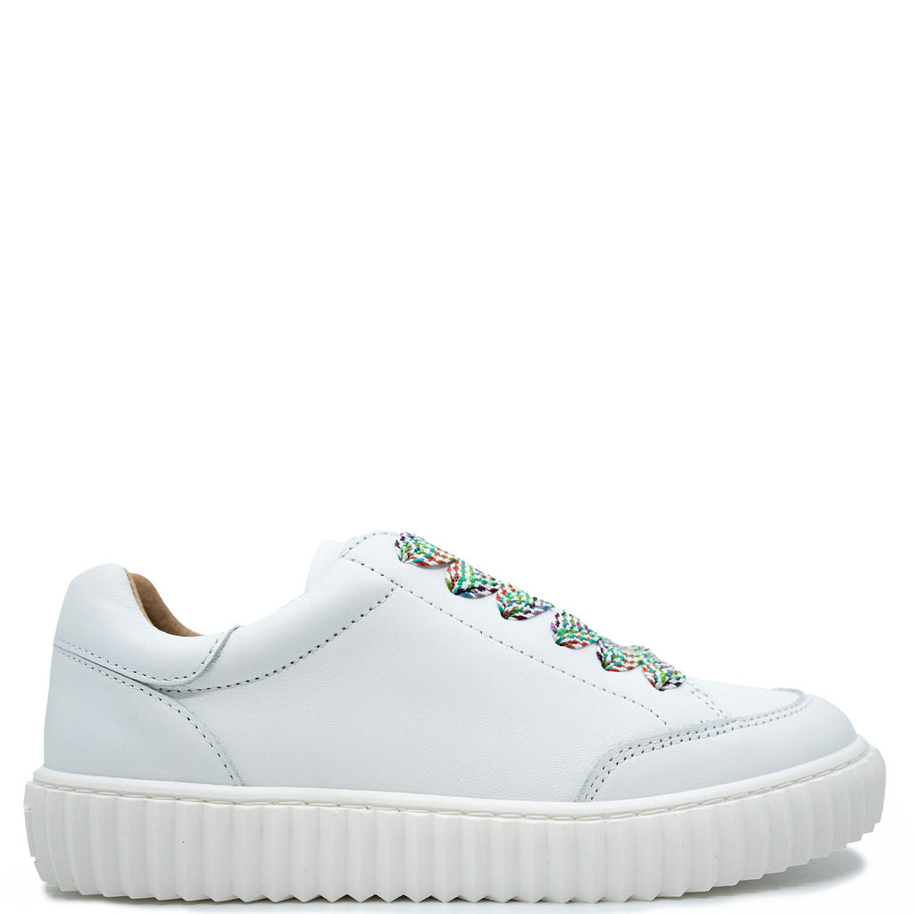 Porte White Rainbow Sneakers - Stylish & Comfortable Women's Running Shoes for Jogging, Gym Workouts & Casual Wear