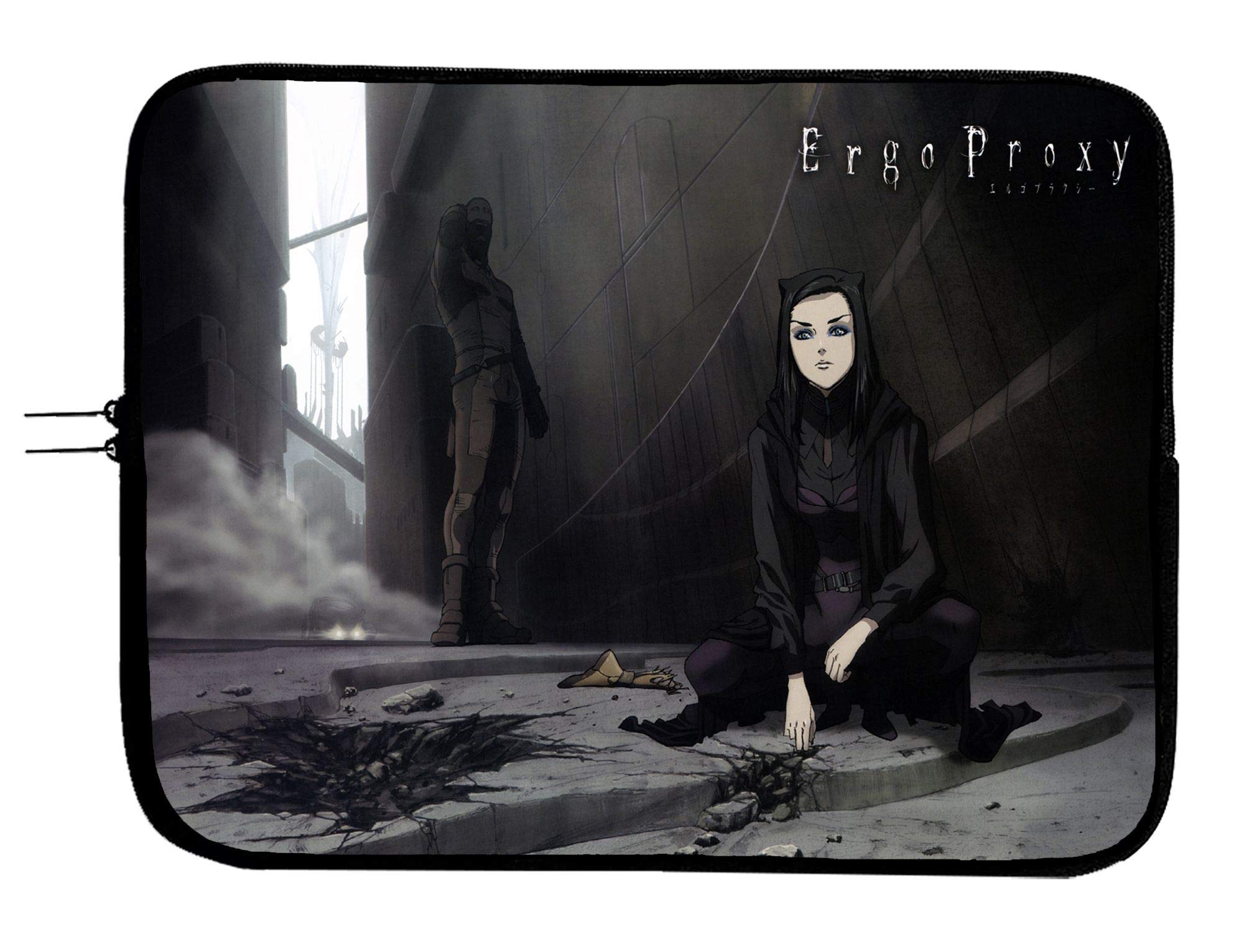 Ergo Proxy Anime Laptop Sleeve - 15 Inch Waterproof Neoprene Case for Laptop/Tablet with Matching Mousepad - Perfect for Work, School & Travel