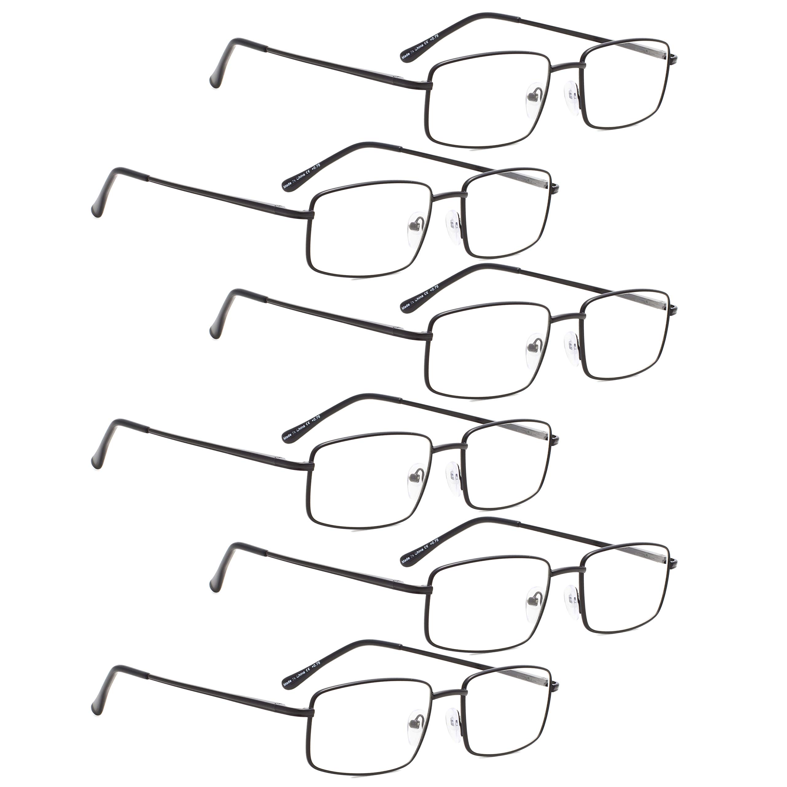 Premium LUR Reading Glasses 3-Pack - Durable Metal Frame Readers for Men & Women - Ideal for Reading, Office Work, and Computer Use