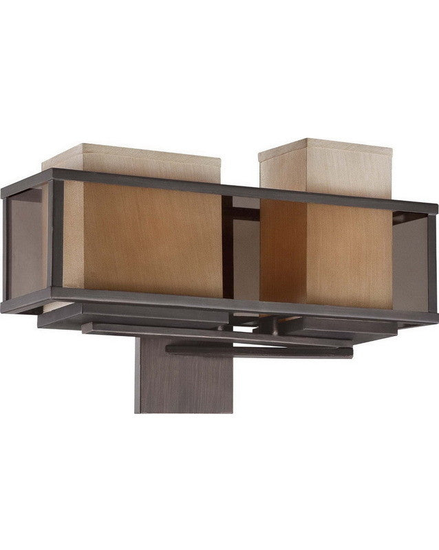 Nuvo Lighting 60 4892 Matrix Collection Two Light Bathroom Vanity Wall Sconce in Henna Bronze Finish - Perfect for Bathroom Mirror Lighting and Modern Home Decor