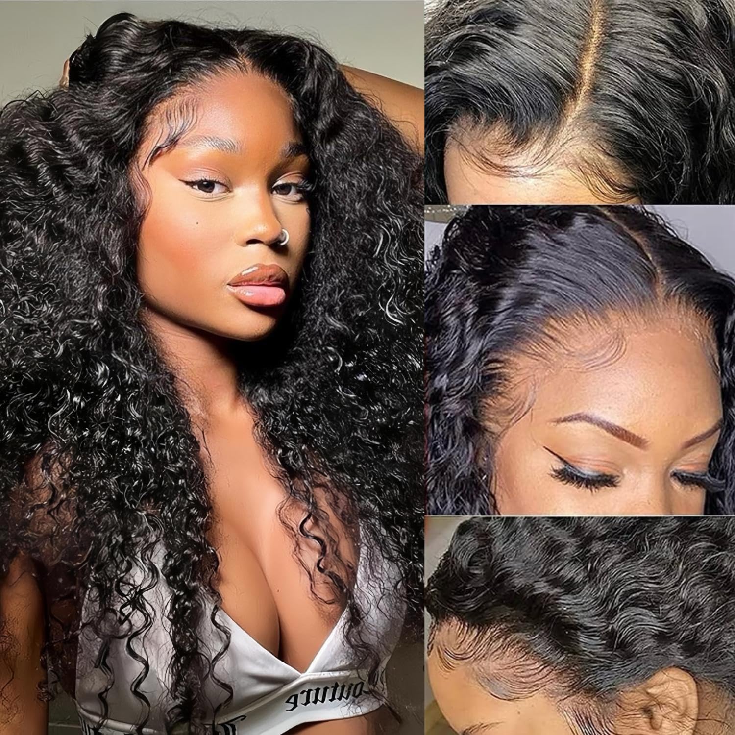 30 Inch Brazilian Human Hair Lace Closure Wig - Pre Plucked 180% Density Wet & Wavy Glueless 13x4 Lace Wig for Black Women - Perfect for Daily Wear, Parties & Special Occasions