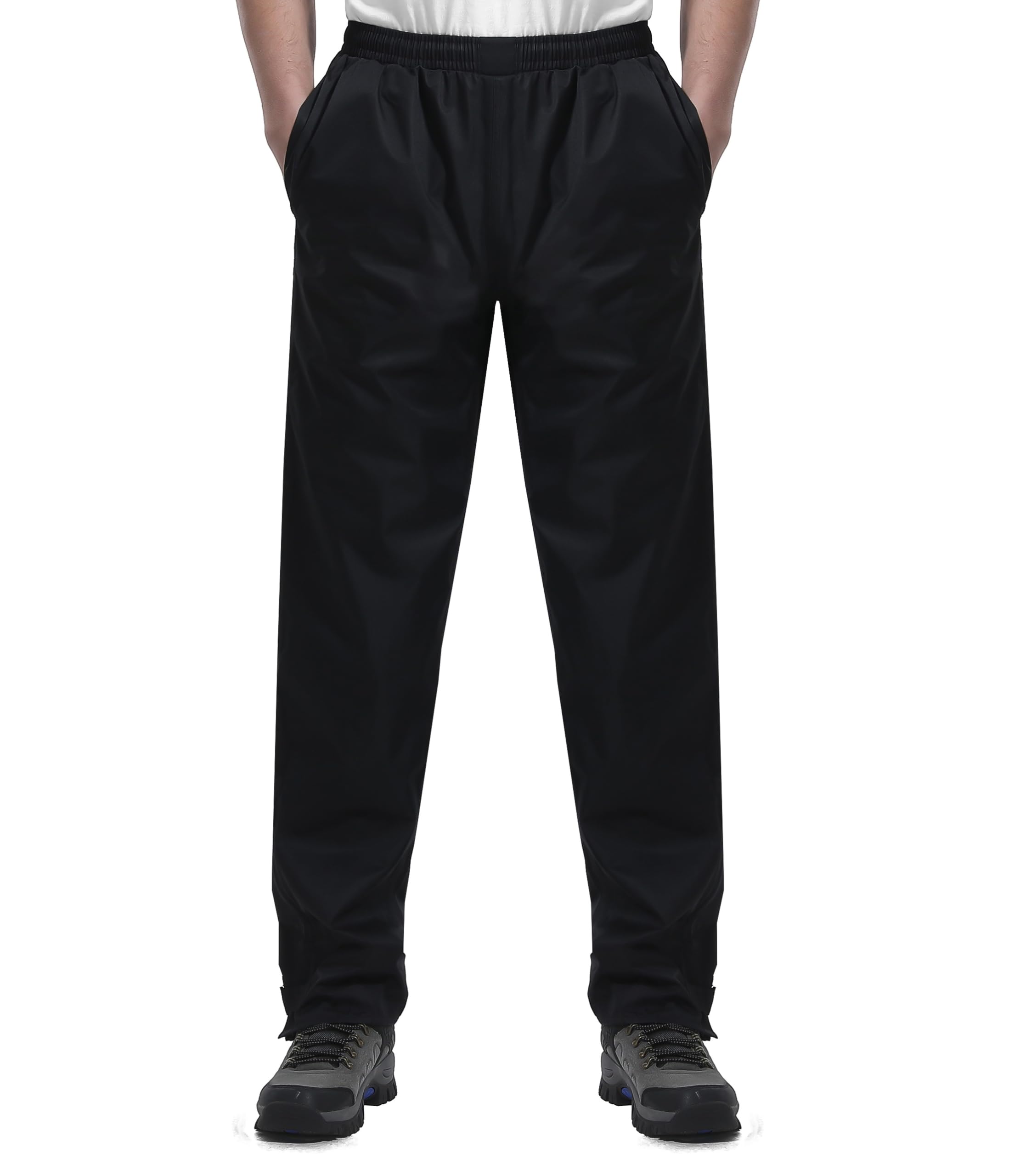 iCreek Men's Waterproof Rain Pants - Lightweight Windproof Hiking Over Pants for Outdoor Activities, Golf, Fishing & Work - Perfect for Wet Weather Adventures and Outdoor Sports