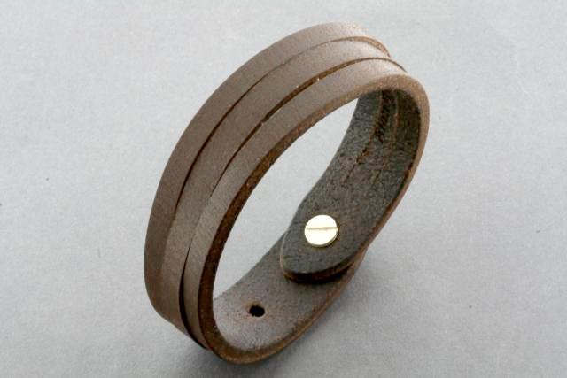 2-Pack Genuine Leather Cuff Bracelets - Chocolate Brown for Men & Women - Perfect for Casual Wear, Boho Style & Gift Giving