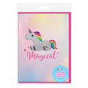 Sparkling Unicorn Rhinestone Greeting Card - Elegant Birthday, Wedding & Thank You Cards for Special Occasions