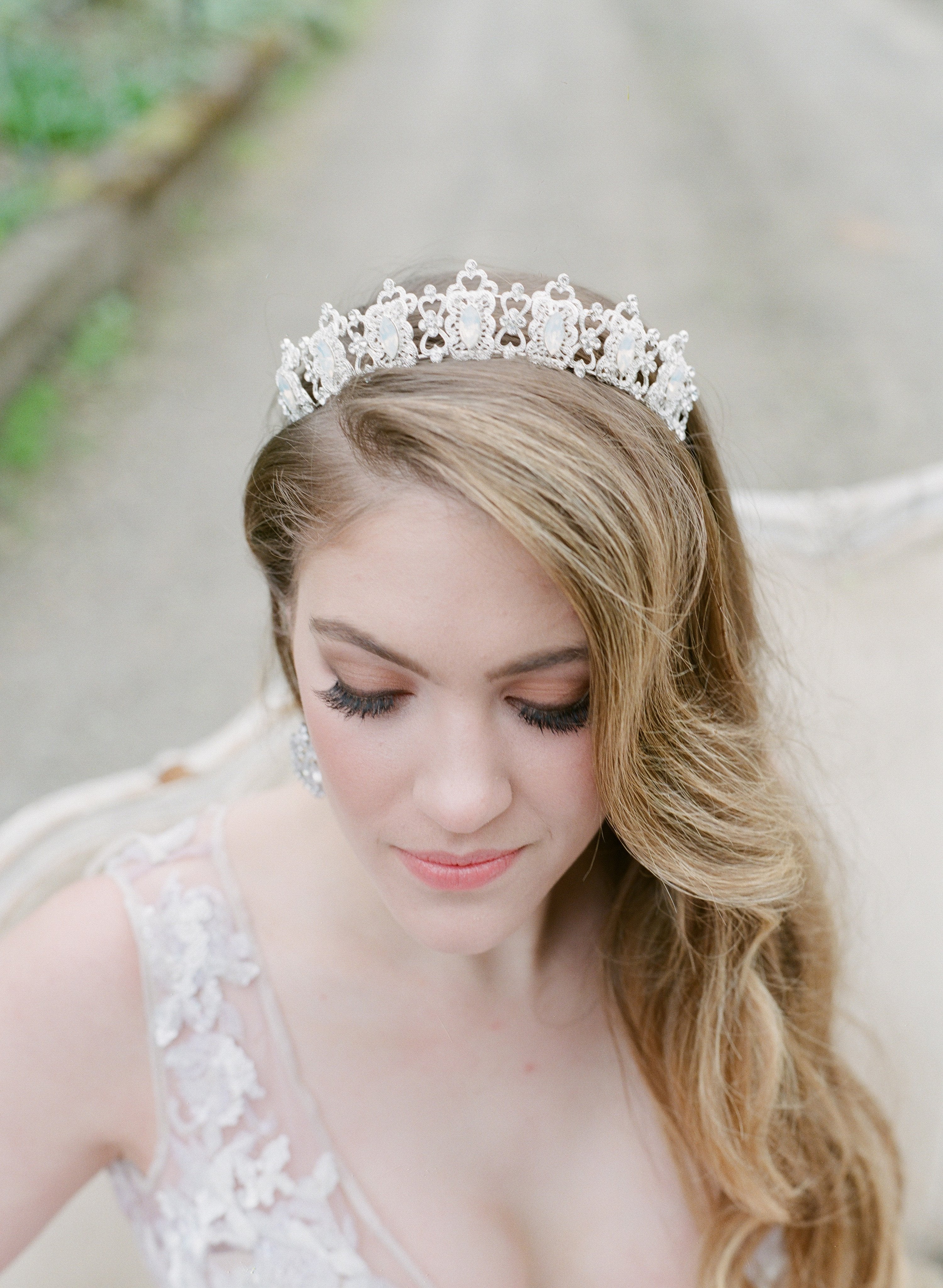 Swarovski Crystal White Opal Tiara for Brides | Elegant Wedding Headpiece | Perfect for Bridal Showers, Weddings & Special Occasions