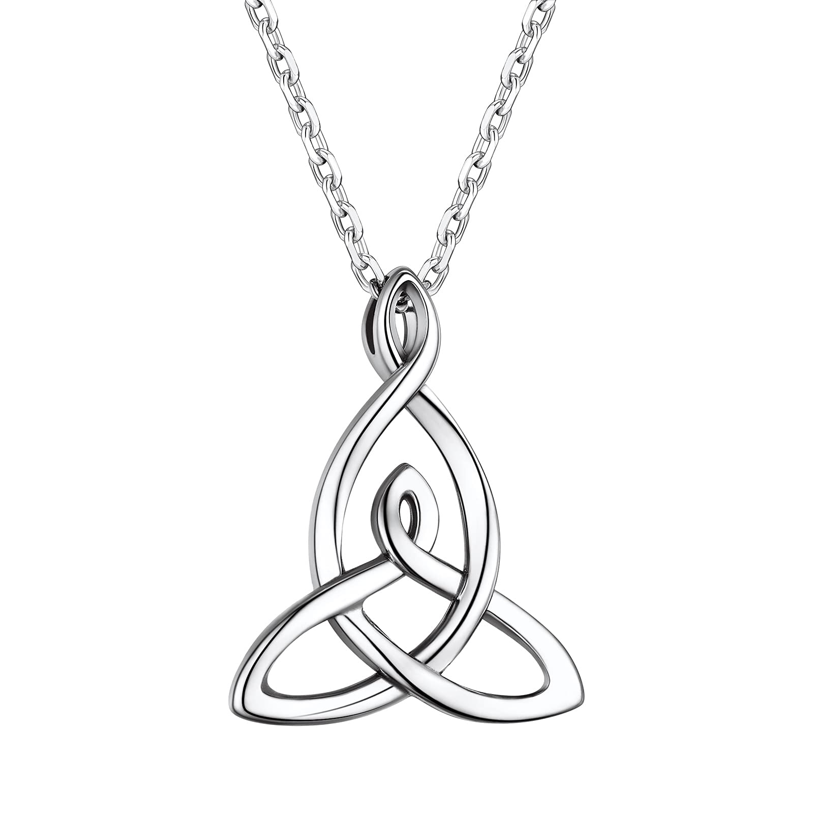 Celtic Love Knot Necklace for Women - 925 Sterling Silver Irish Jewelry | Adjustable 18-20