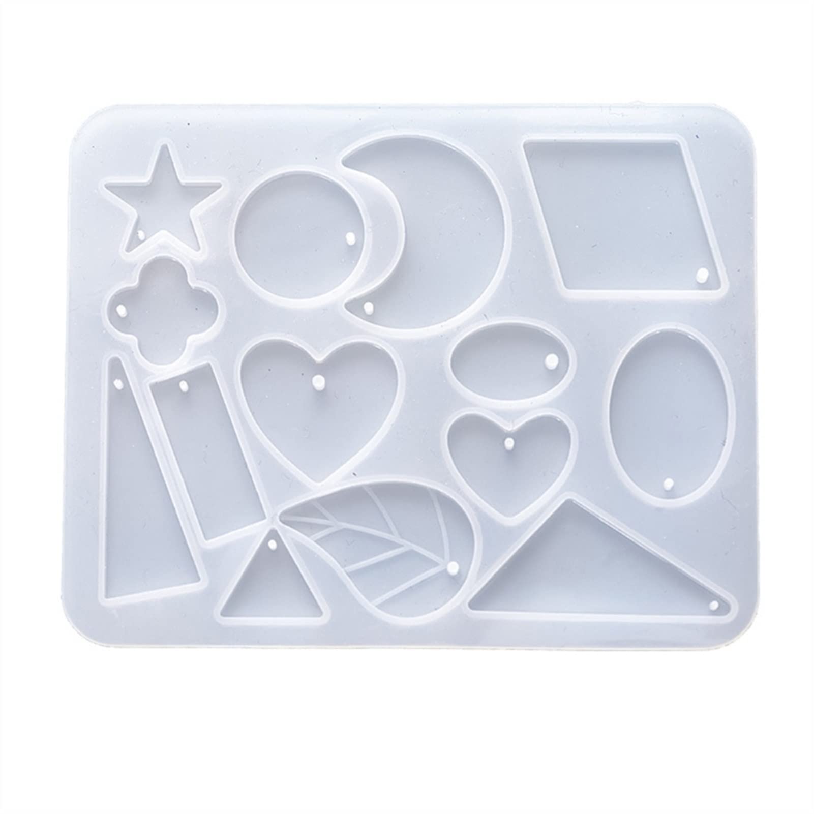 ONGHAHYIS Silicone Resin Molds for Jewelry Making - DIY Earrings, Necklace Pendant & Drop Dangle Earring Molds - Handcrafted Jewelry Tools (White) - Perfect for DIY Crafts, Gift Making & Resin Art Projects