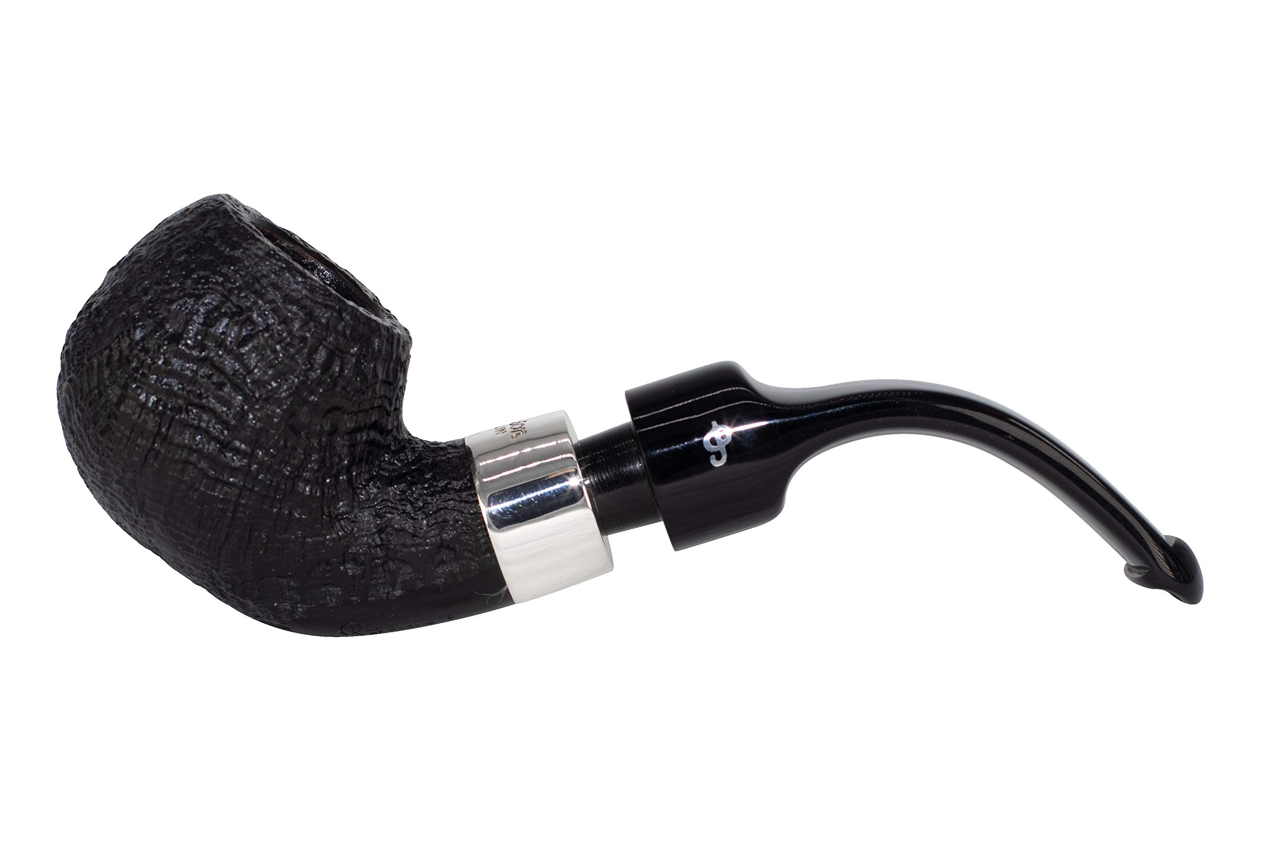 Peterson Deluxe System 3s Sandblast Tobacco Pipe - Premium Briar Wood Smoking Pipe with PLIP (P-Lip) Mouthpiece - Perfect for Relaxing at Home, Outdoor Camping & Pipe Tobacco Enthusiasts