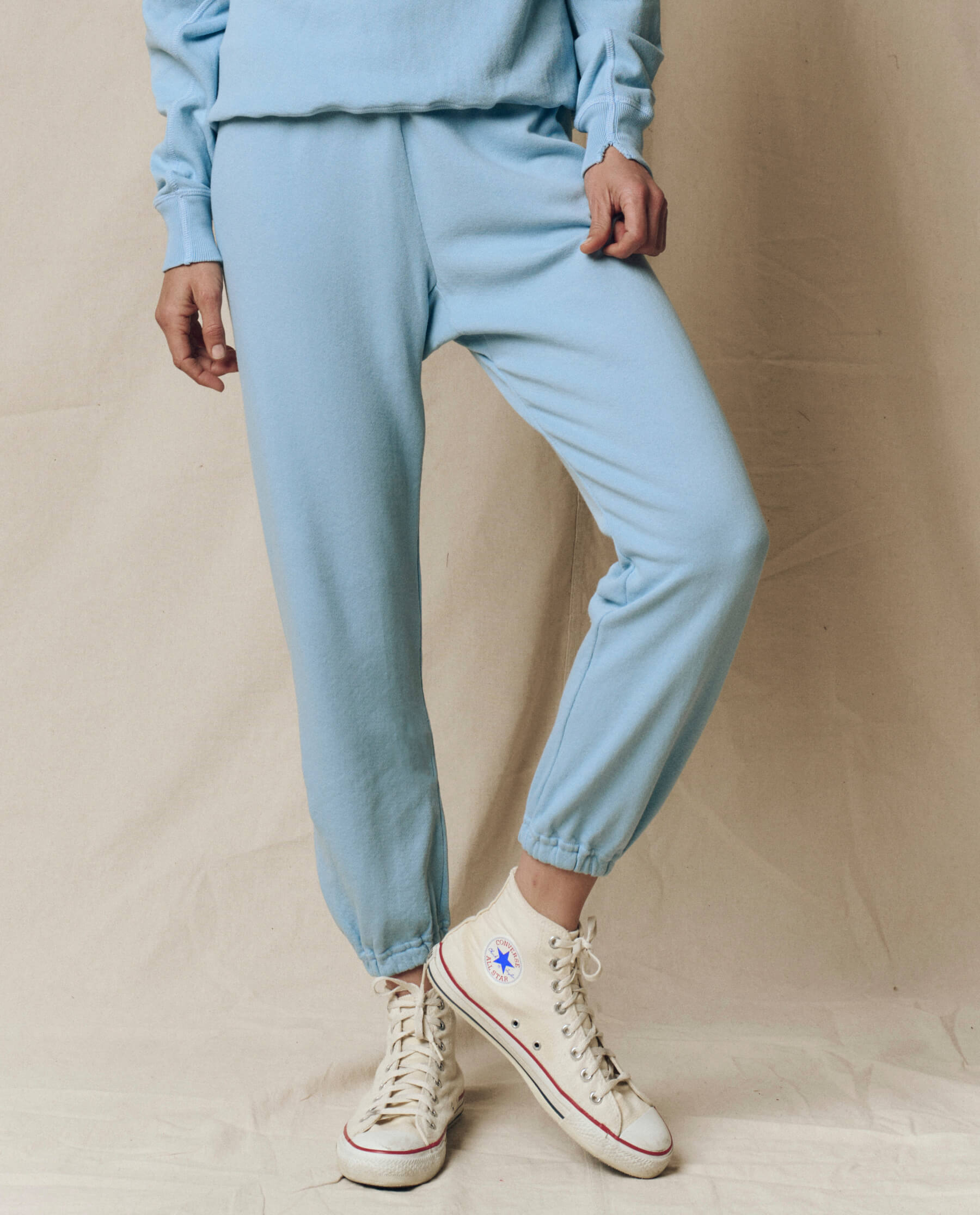 Stadium Sweatpants for Men & Women - Comfortable Solid Vista Blue Joggers for Gym, Lounge & Casual Wear