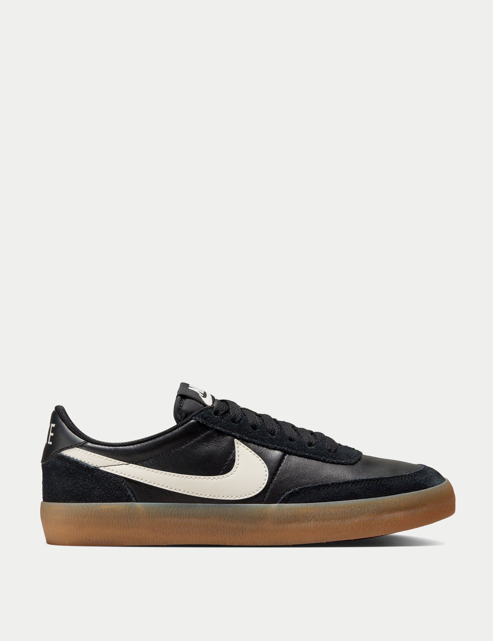 Nike Killshot 2 Leather Sneakers - Black/Gum & Yellow/Sail Colorway | Classic Court Shoes for Men | Perfect for Casual Wear, Office Style & Everyday Fashion