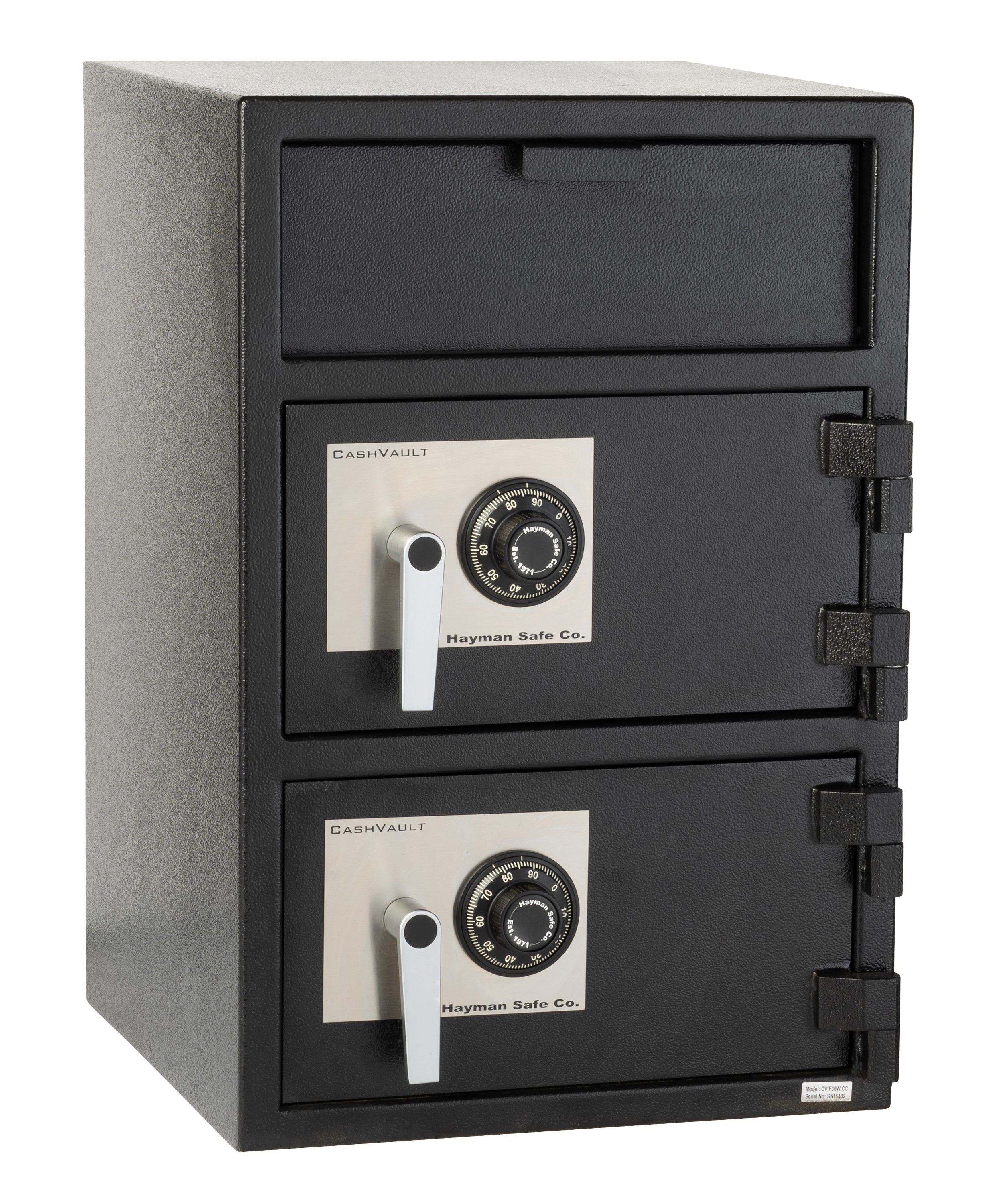 Hayman CV F30W 2 CC Wide Body Double Door Depository Safe - Heavy Duty Commercial Cash Drop Box for Retail Stores, Banks & Offices - Secure Money Handling Solution with Dual Lock Protection