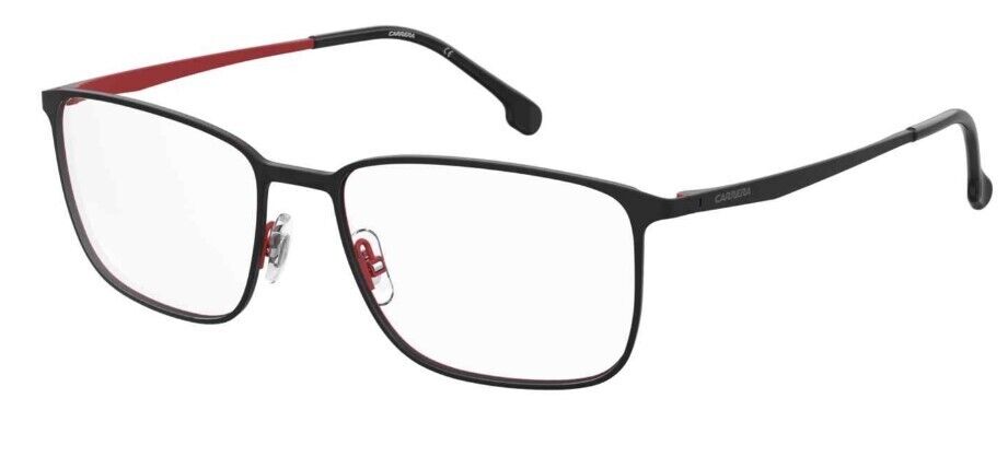 Carrera 8858 0003 Matte Black Rectangular Eyeglasses for Men | Classic Matte Black Frame | Perfect for Office, Driving & Everyday Wear