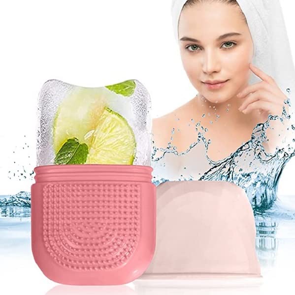 ZILLITOYN Ice Roller for Face - Cooling Face Massager for Glowing Skin, Puffiness & Dark Circles Relief - Pink Facial Ice Roller for Women (Perfect for Morning Routine, Post-Workout & Skincare)