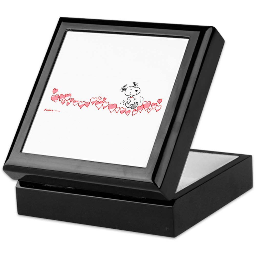 Happy Hearts Keepsake Box - Handcrafted Hardwood Jewelry Box with Velvet Lining - Perfect for Storing Rings, Necklaces & Sentimental Treasures - Great Gift for Anniversaries, Valentine's Day & Special Occasions