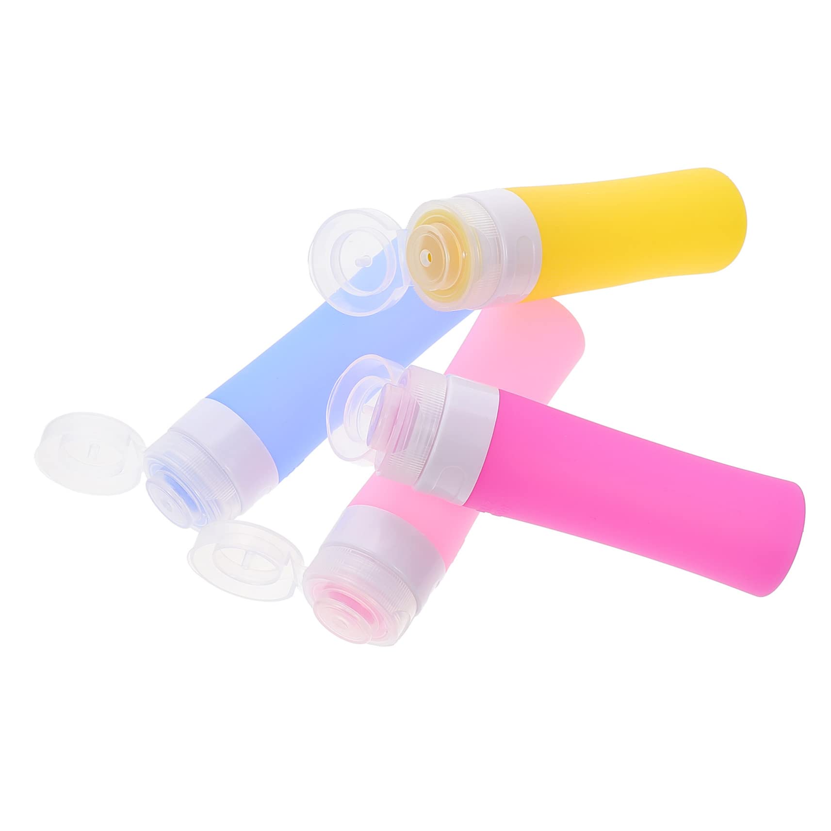 Minkissy 1 Set Silicone Travel Bottles for Shampoo, Lotion & Toiletries - Leak-Proof Refillable Containers for Airplane Carry-On, Gym, Camping & Vacation Essentials