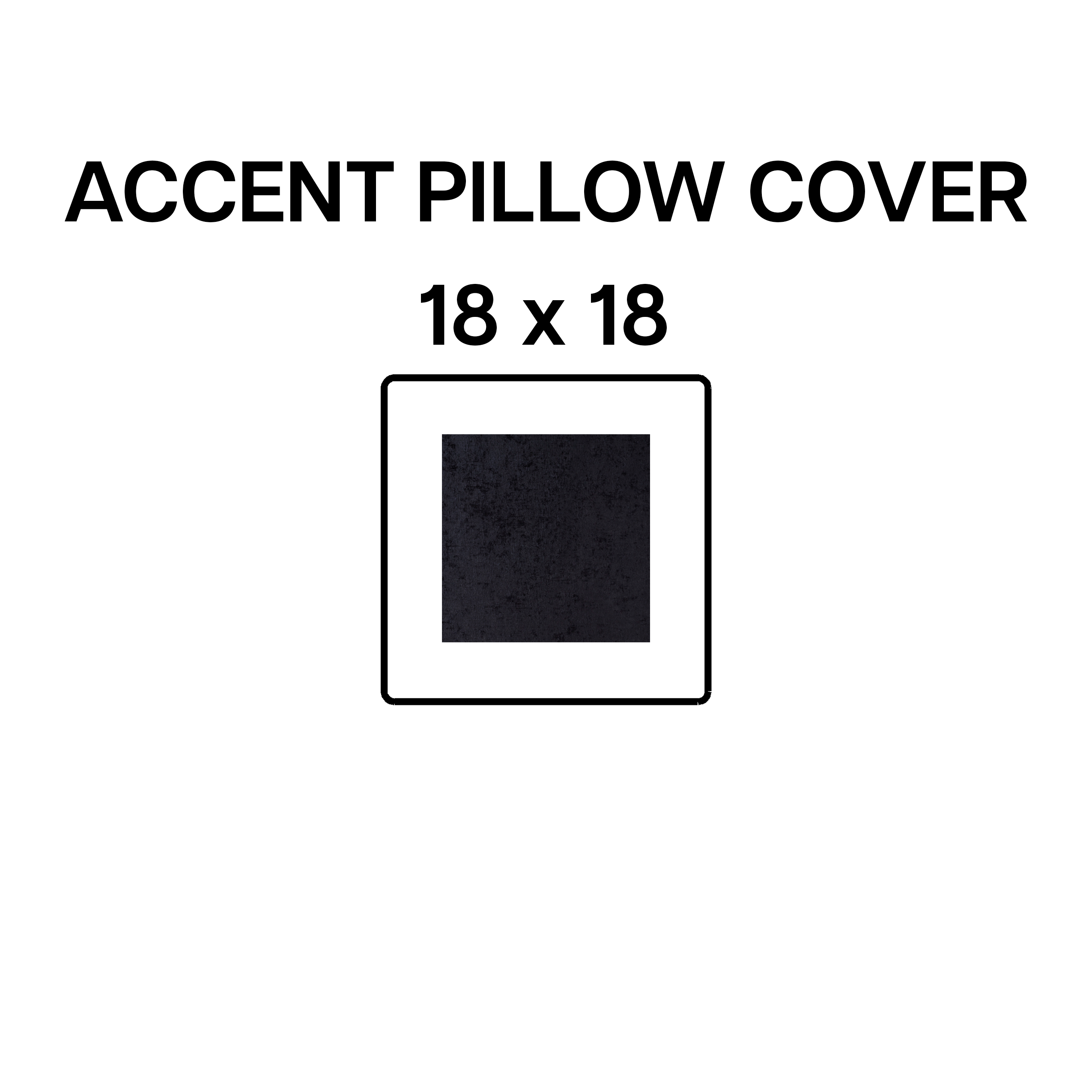 18x18 Midnight Blue Accent Pillow Cover - Decorative Throw Pillow Case for Sofa, Bed & Home Decor (BP 641 21)