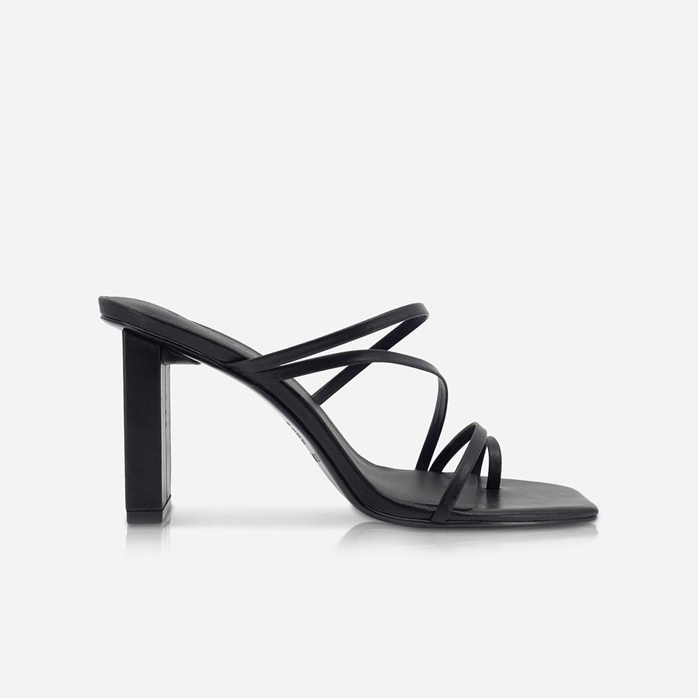 Theo Black High Heel Shoes for Women - Elegant Stiletto Pumps for Party, Wedding & Evening Wear