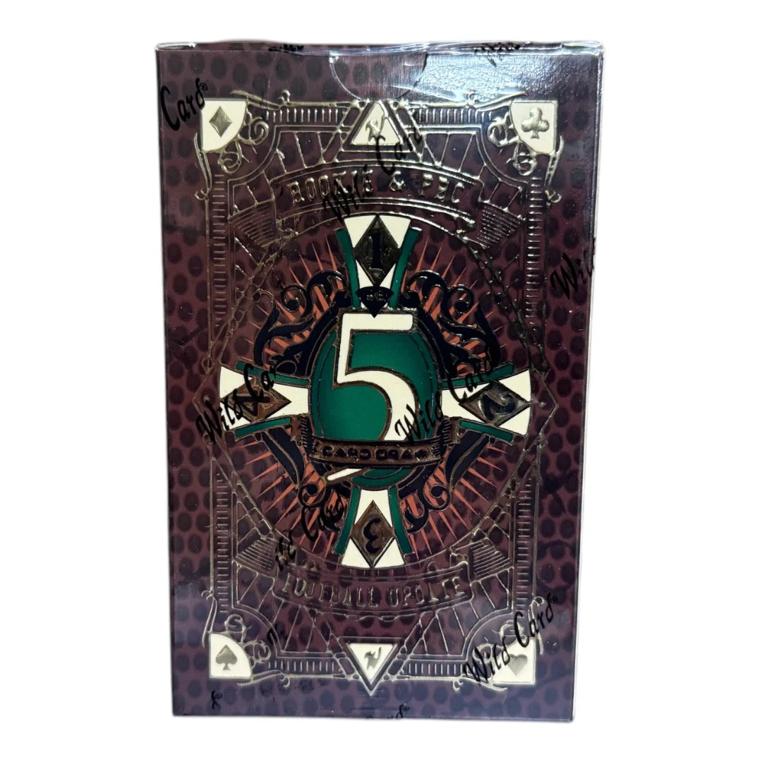 2024 Wild Card Five Card Draw Football Hobby Box - Premium Trading Cards for Collectors & Fantasy Sports Fans - Perfect for Game Nights, Sports Memorabilia Collections & Fantasy Football Drafts